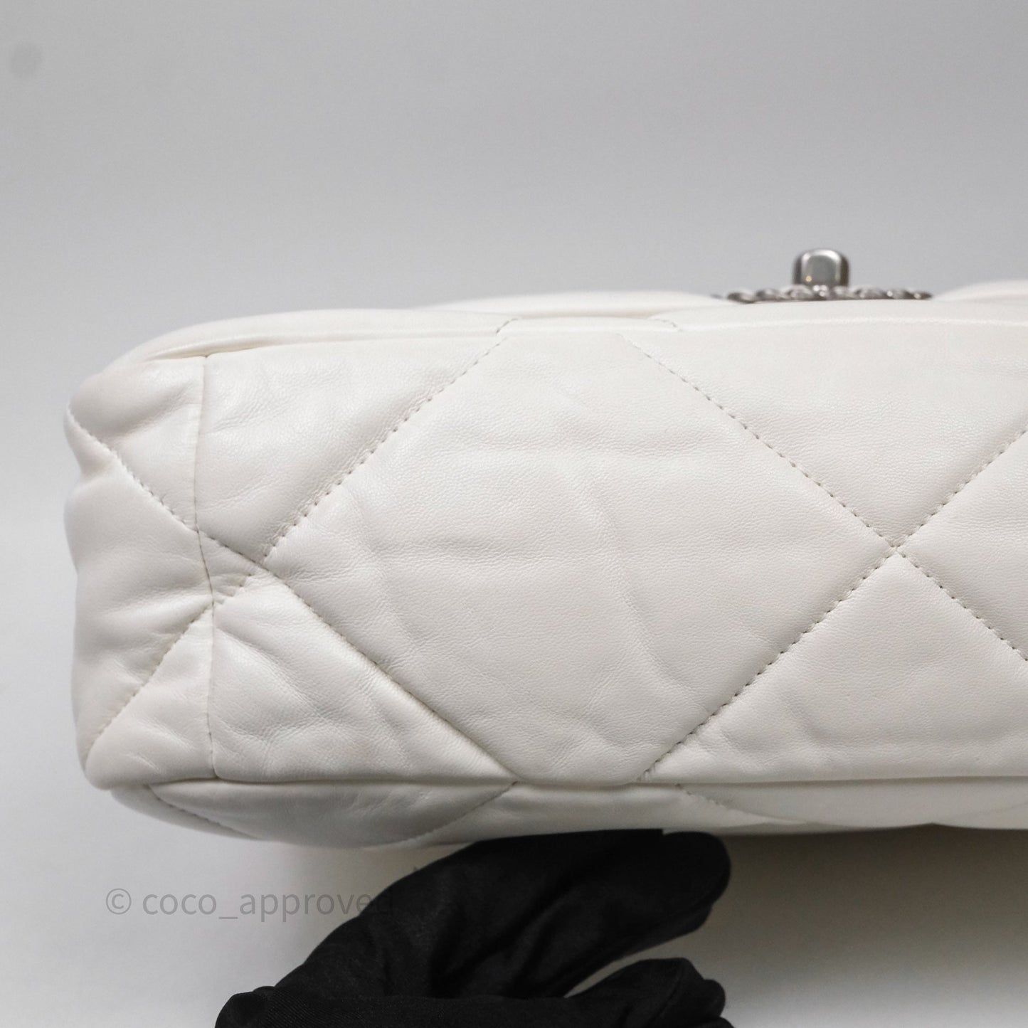 Chanel 19 Medium White Mixed Hardware