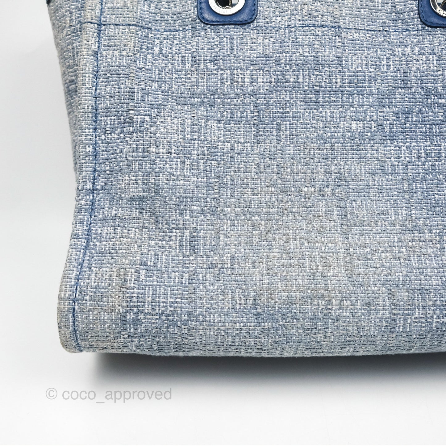 Chanel Medium Deauville Tote Blue Canvas