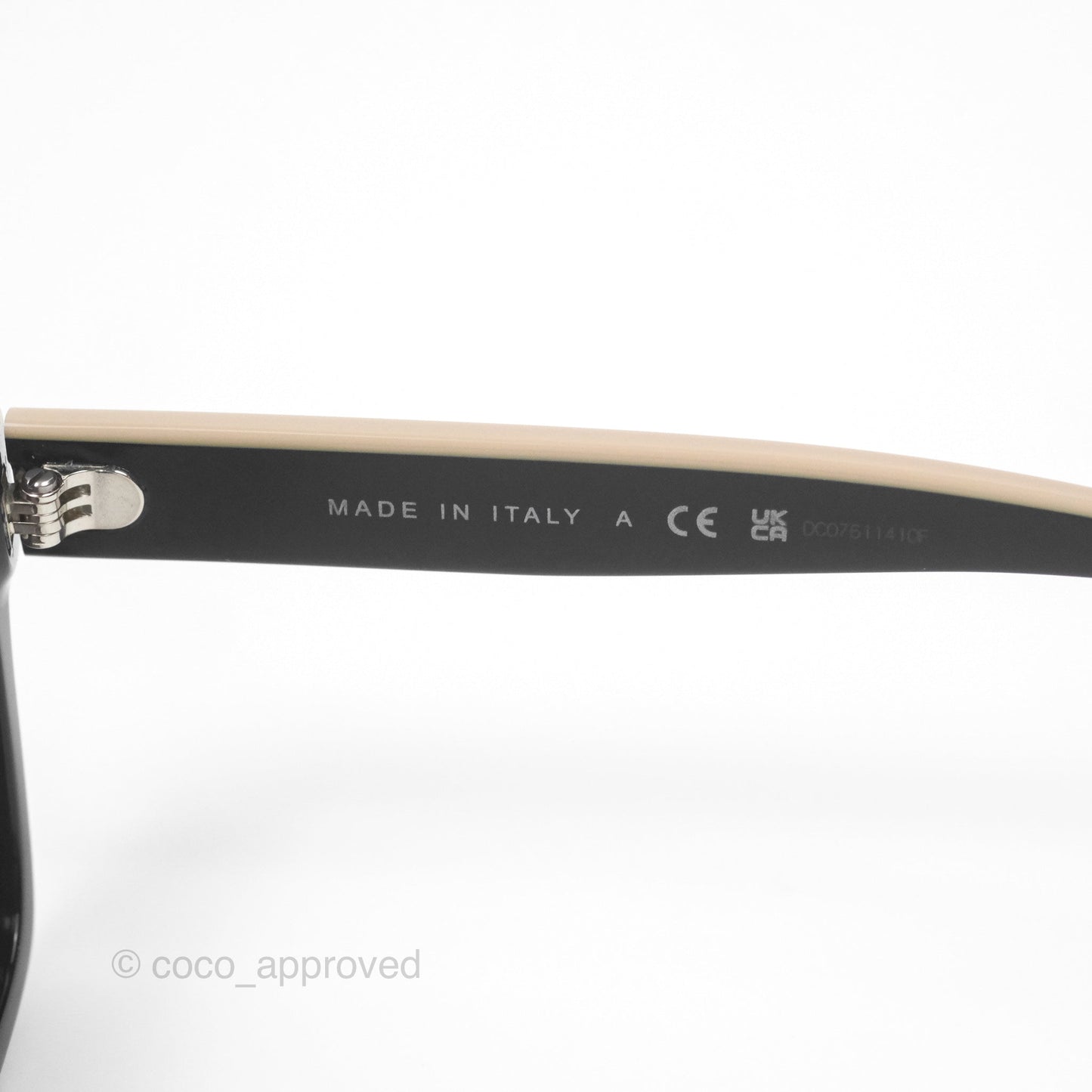 Chanel Acetate Square Sunglasses Black/Beige