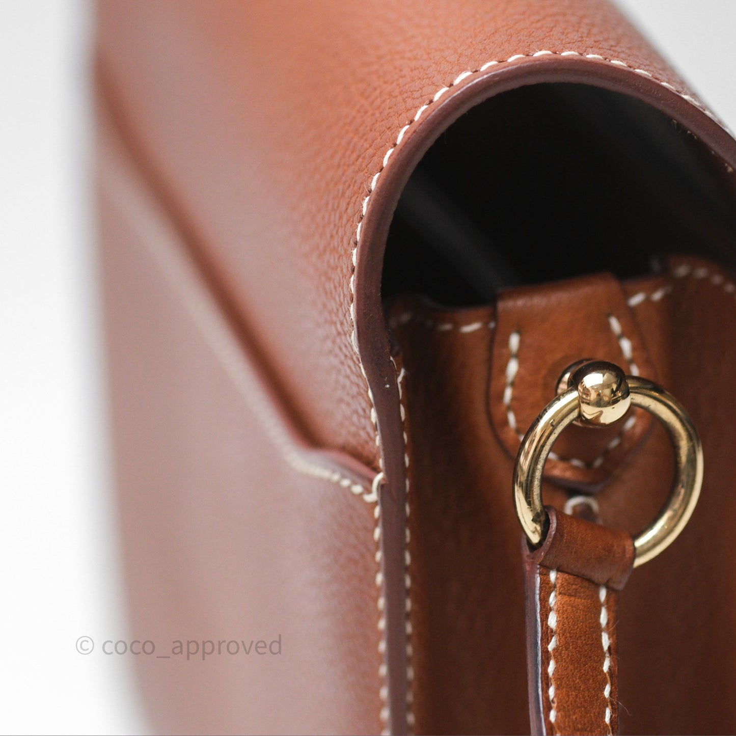 Hermès Roulis Mini Fauve 34 Barenia Gold Hardware