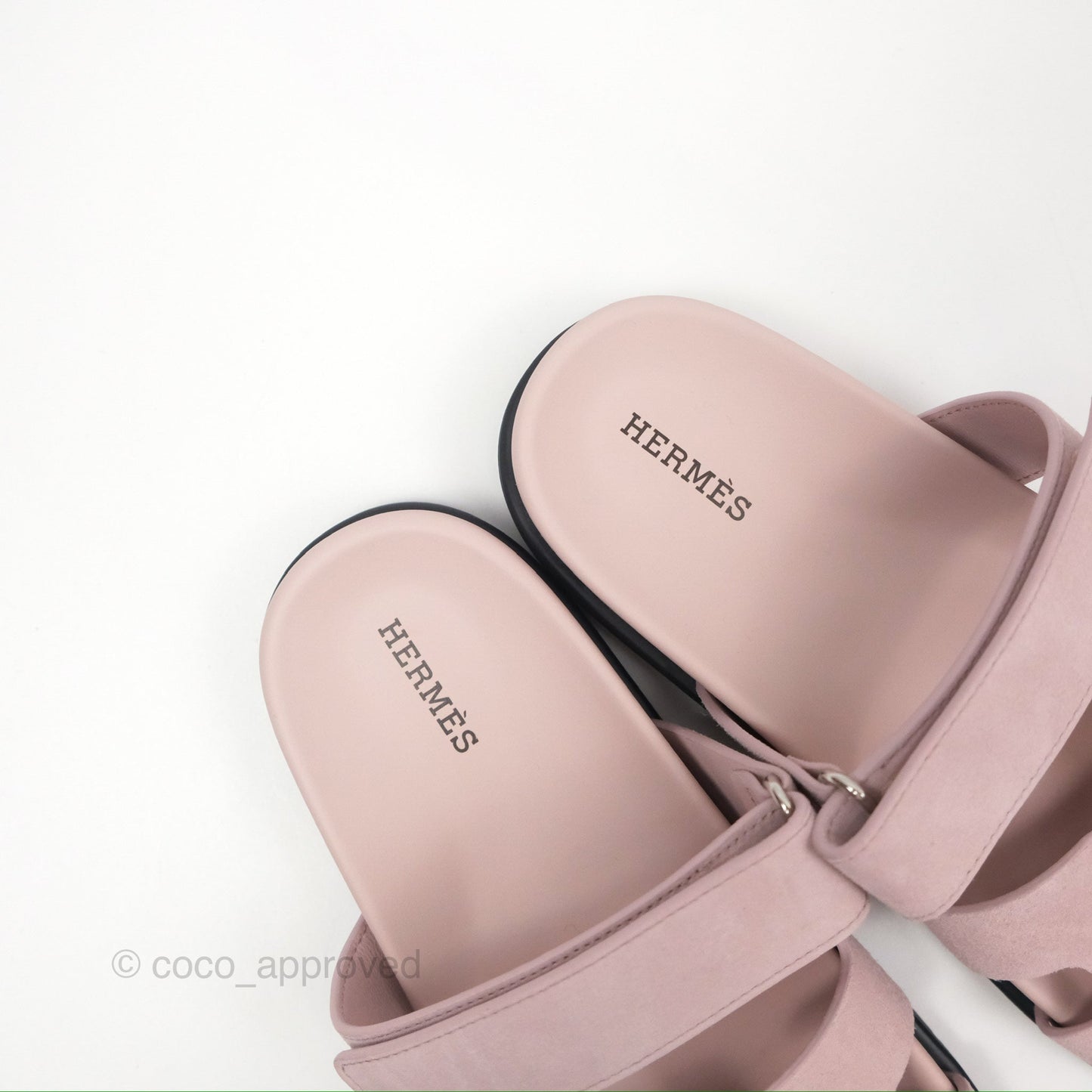Hermès Chypre Sandals in Rose Porcelaine Size 37