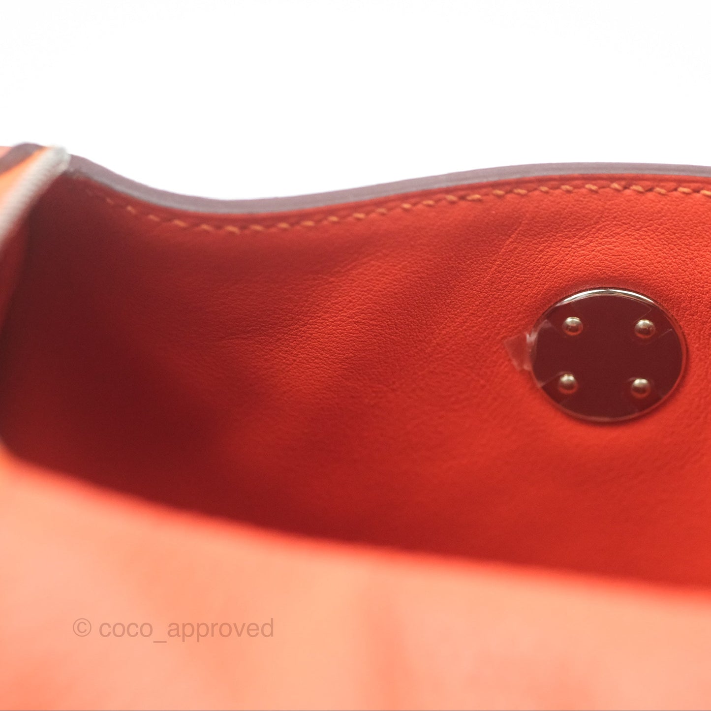 Hermès Mini Lindy 20 Orange Poppy 8V Clemence Palladium Hardware