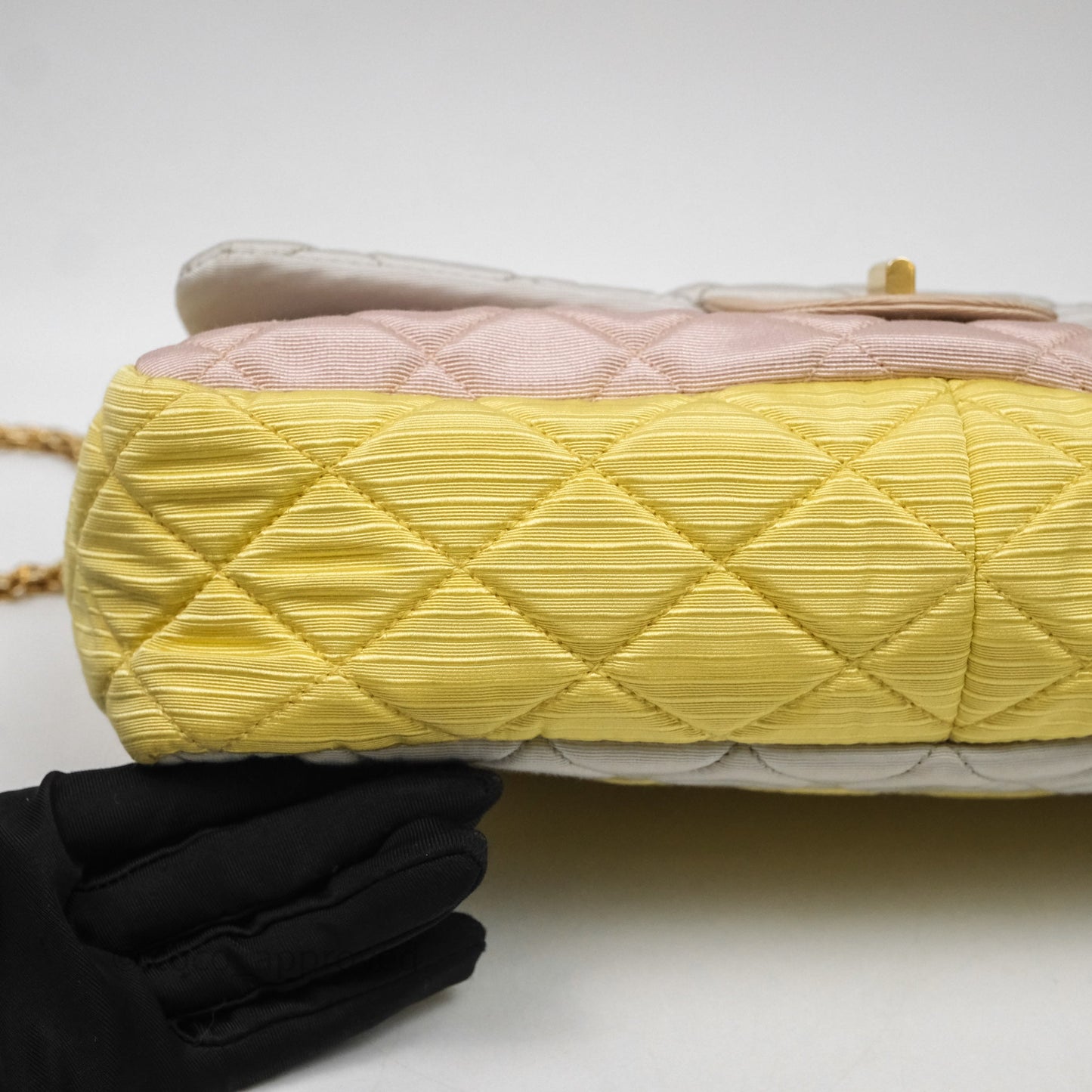 Chanel Reissue Flap Bag Tricolor Pastel Satin Aged Gold Hardware