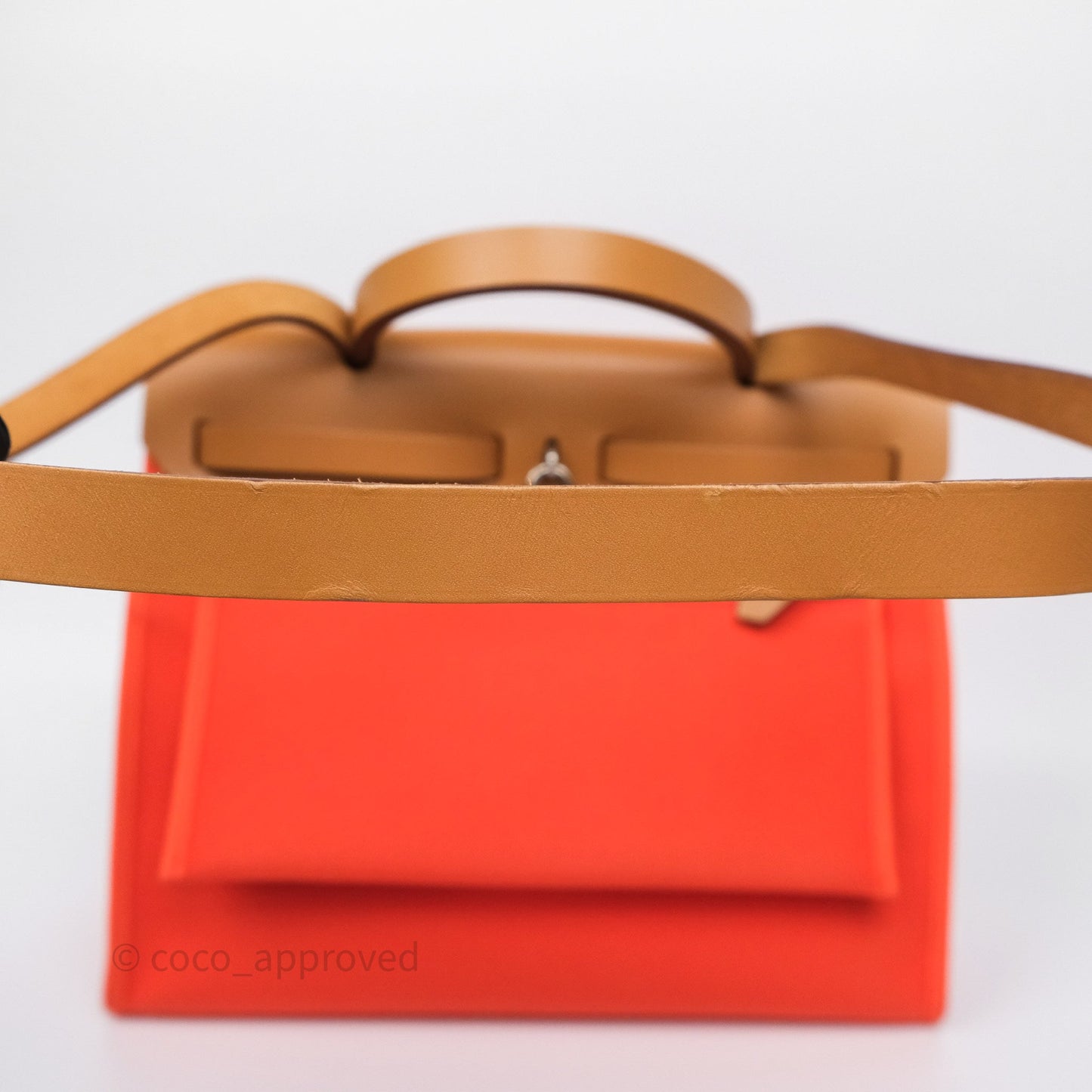 Hermès Herbag Zip 31 Capucine 9T / Fauve 34 Canvas Palladium Hardware