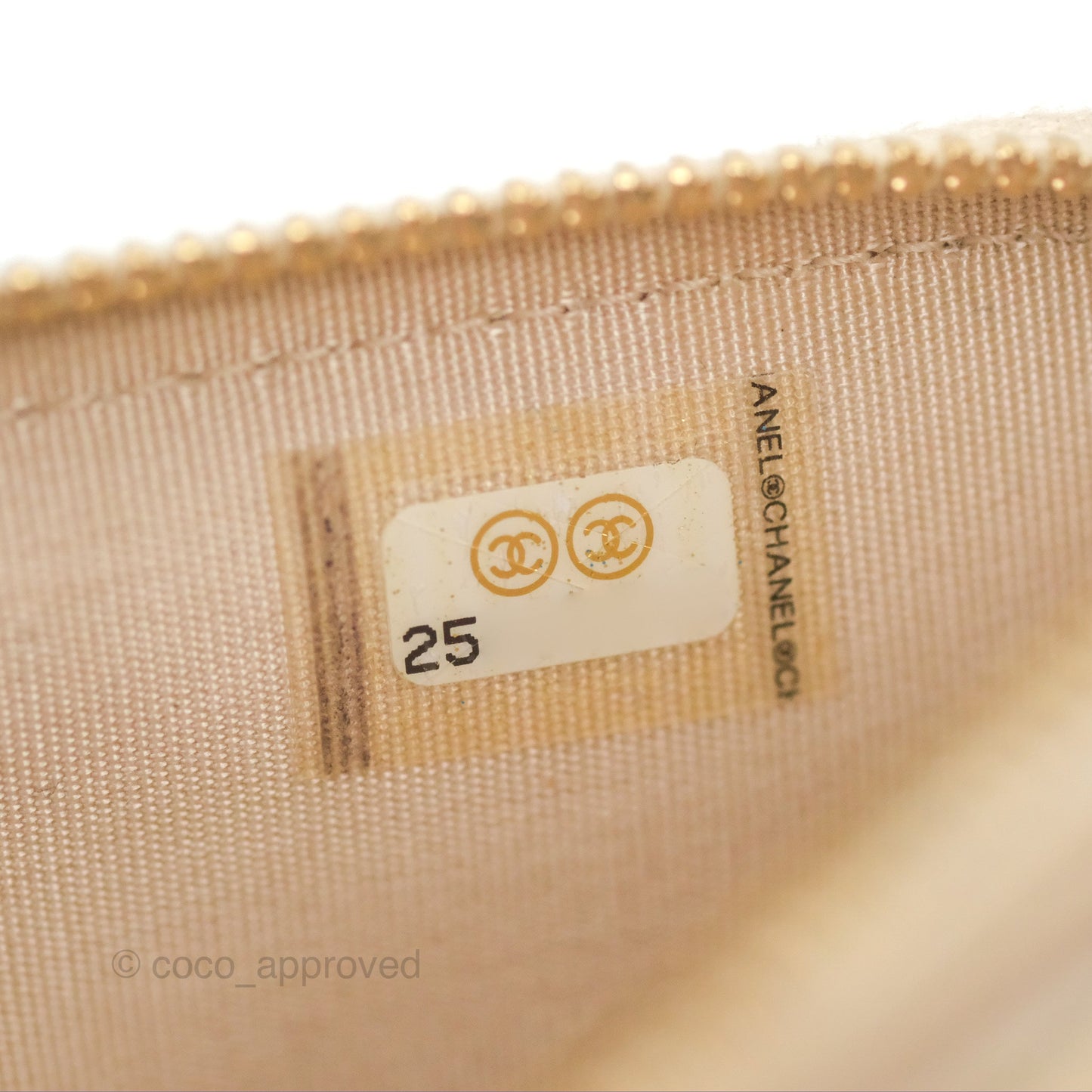 Chanel Boy Double Zip Clutch On Chain Chevron Pale Beige Aged Gold Hardware