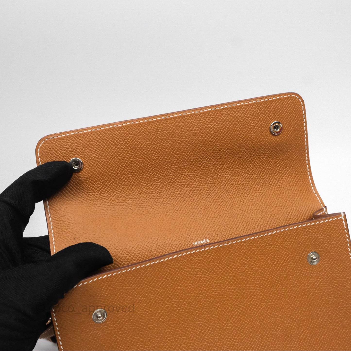 Hermès Hermesnap Wallet Epsom Gold 37 Palladium Hardware