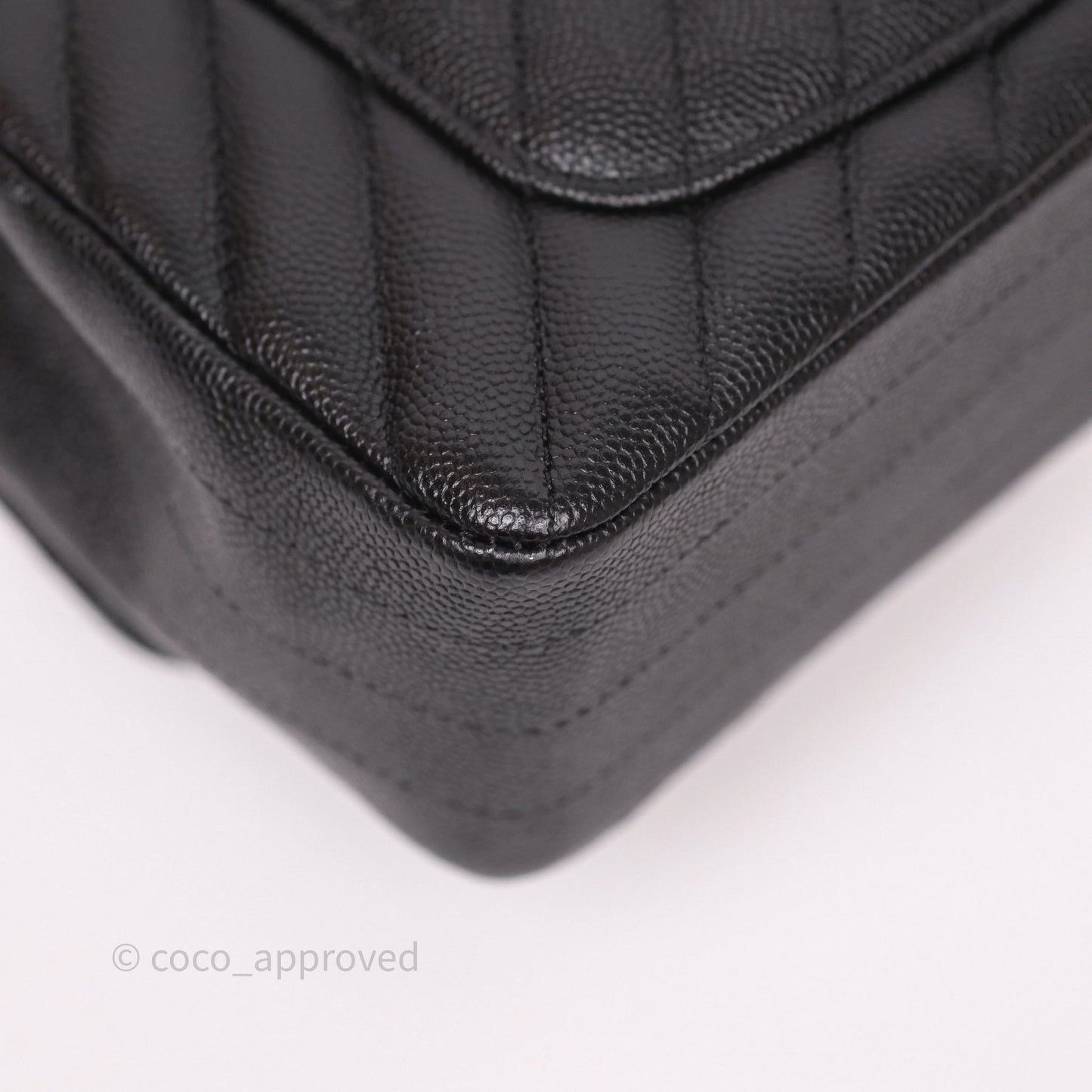 Chanel Mini Rectangular Chevron Black Caviar Gold Hardware