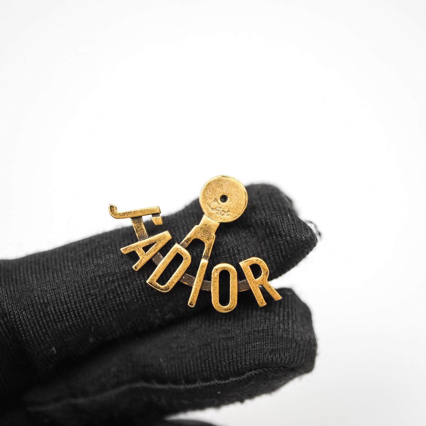 Christian Dior J'Adior Bee Earrings Aged Gold Tone
