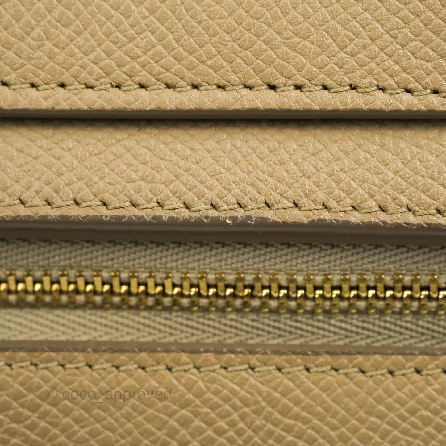 Celine Micro Belt Bag Light Taupe Grained Calfskin Gold Hardware