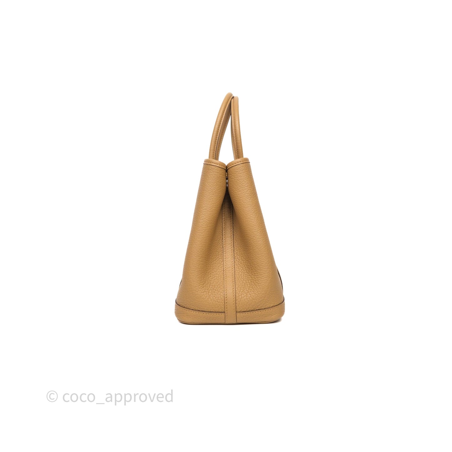 Hermès Garden Party 30 Biscuit 4B Veau Negonda Palladium Hardware