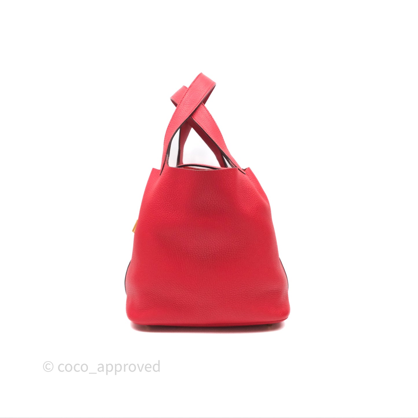 Hermès Picotin 22 Rouge Tomate S5 Clemence Gold Hardware