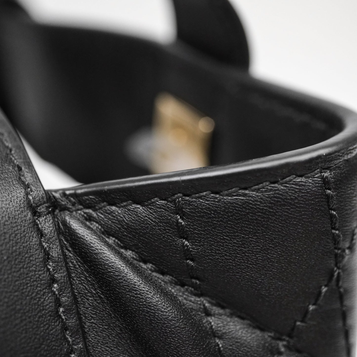 Christian Dior Small Toujours Vertical Tote Bag Black Macrocannage Calfskin Gold Hardware