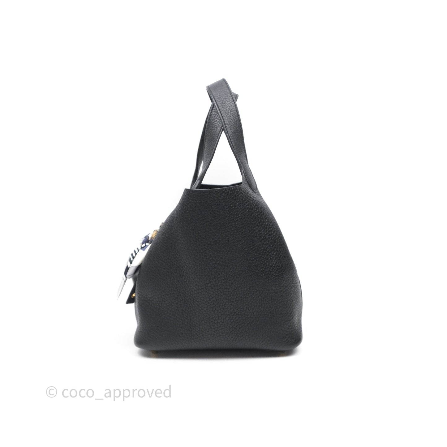 Hermès Picotin 18 Black Noir 89 Clemence Gold Hardware