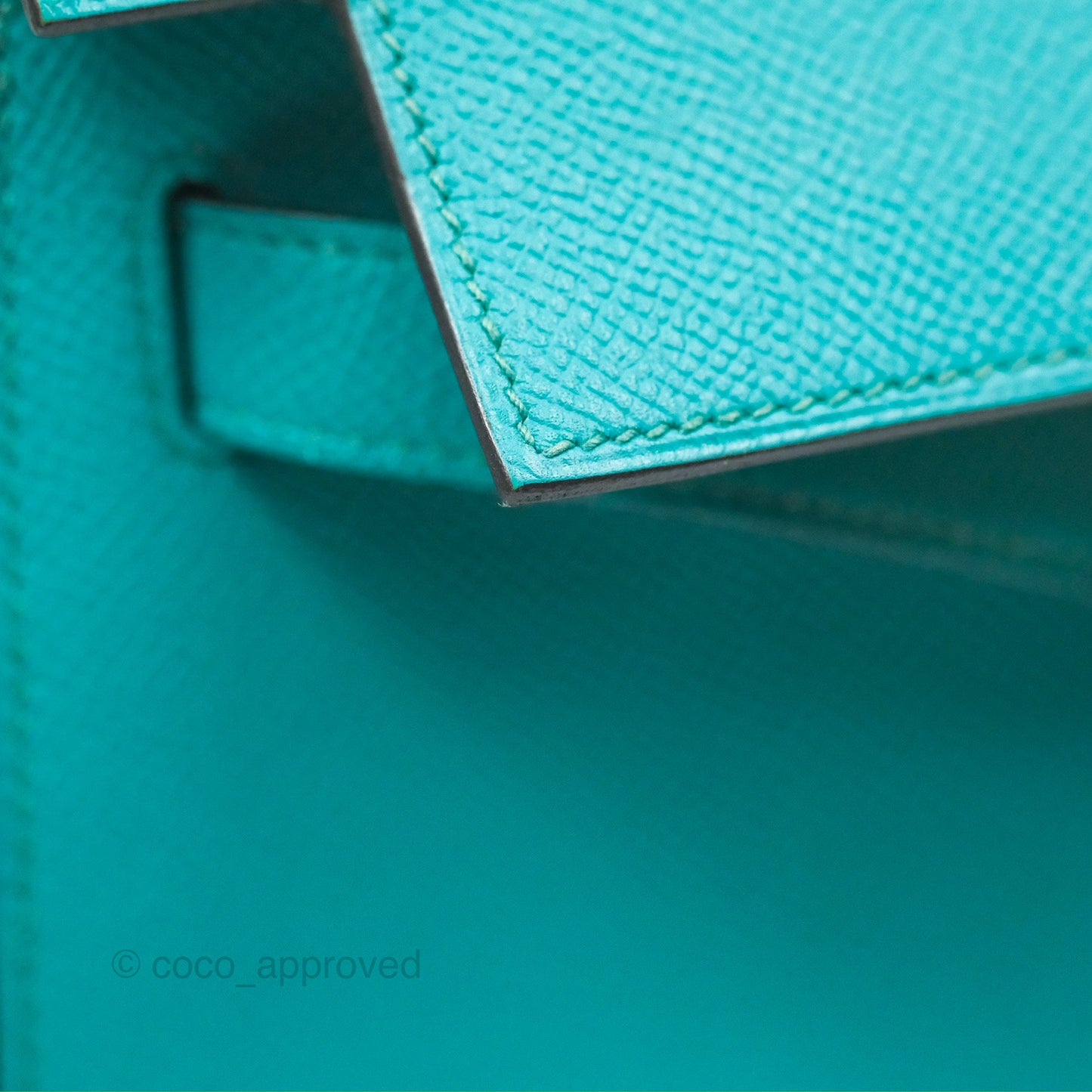 Hermès Sellier Kelly 28 Bleu Paon Epsom Gold Hardware