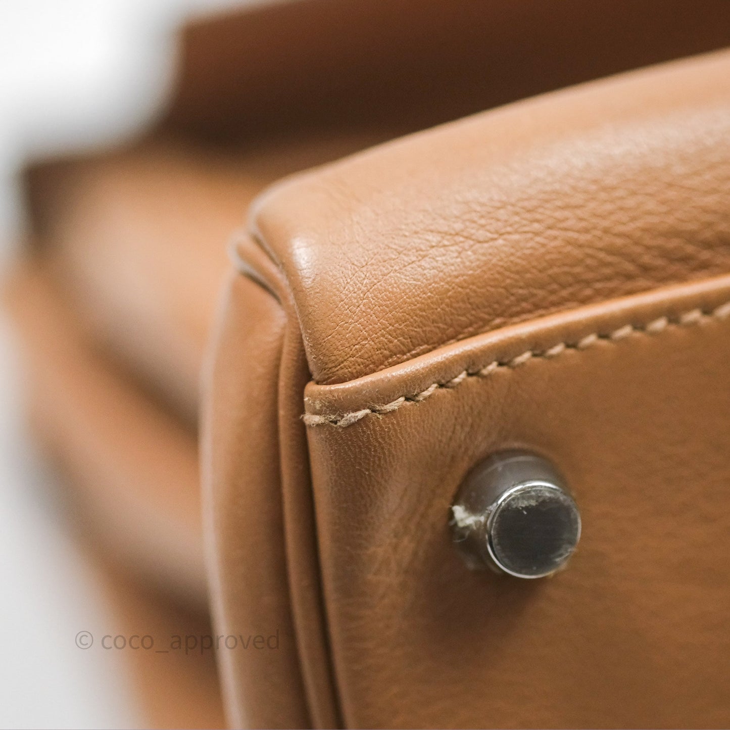 Hermès Kelly 35 Retourne Chai 0M Evercolor Palladium Hardware