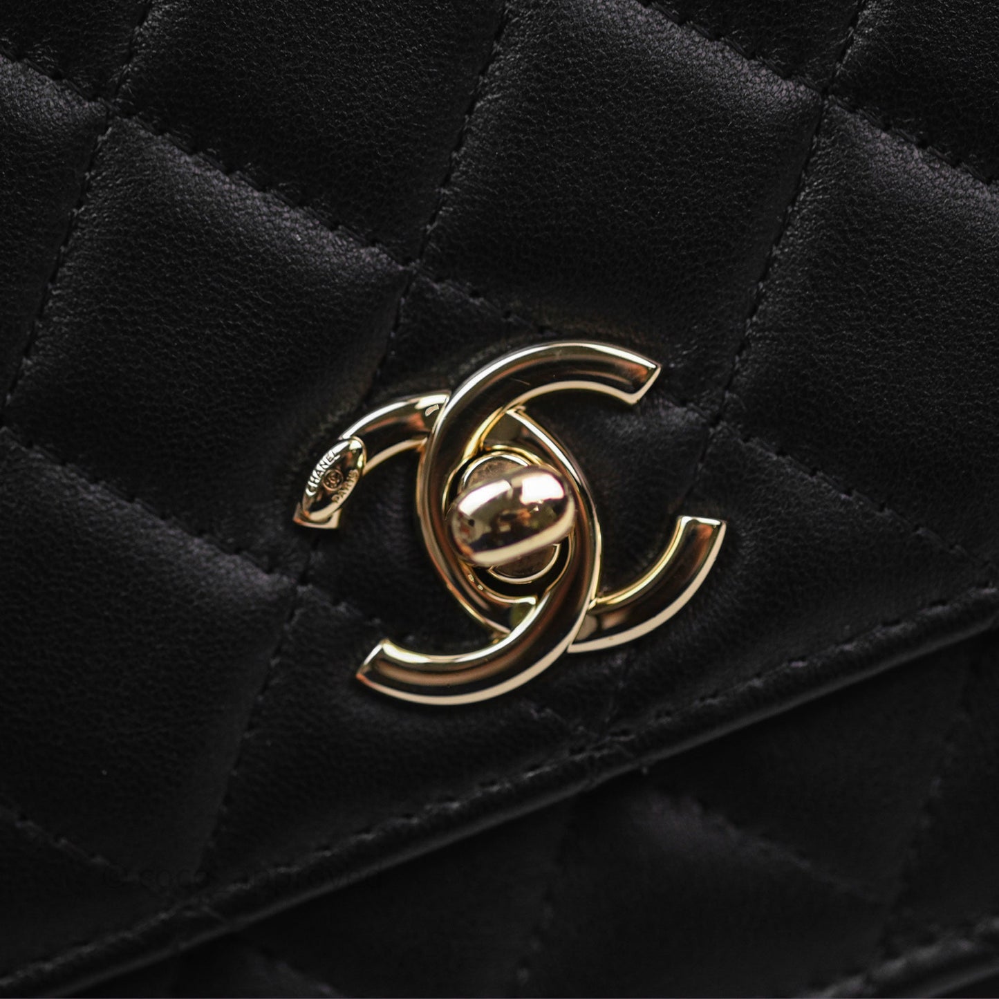 Chanel Trendy CC WOC Wallet on Chain Black Lambskin Gold Hardware