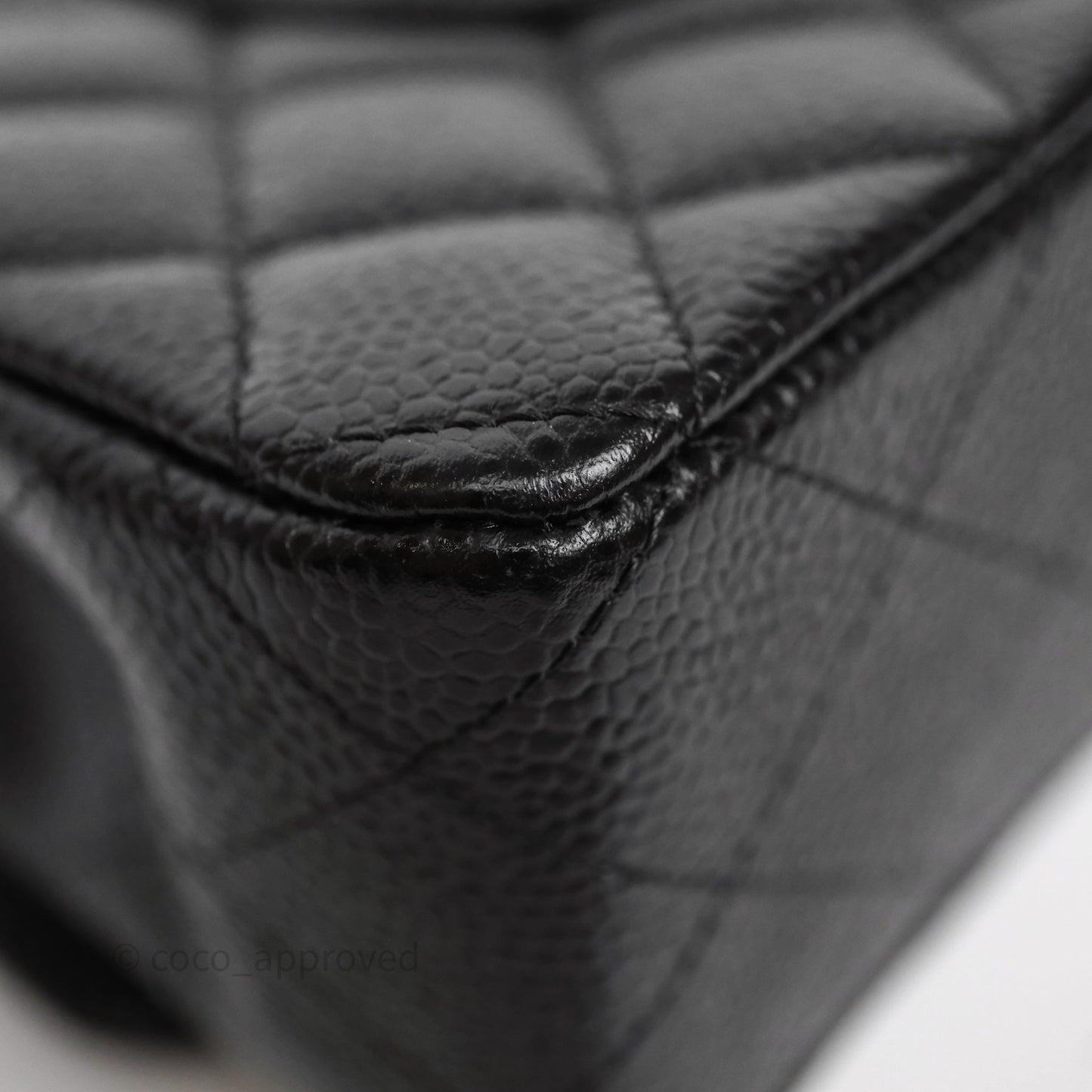 Chanel Classic M/L Medium Flap Quilted Black Caviar Gold Hardware