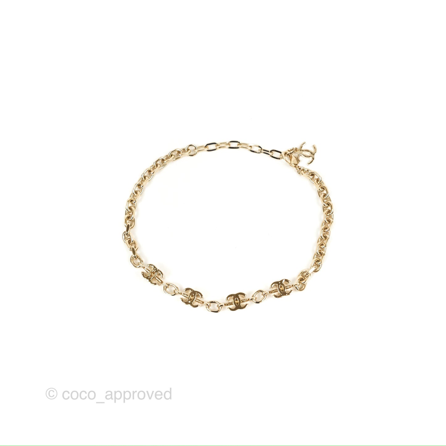 Chanel CC Chain Choker Gold Tone 22K