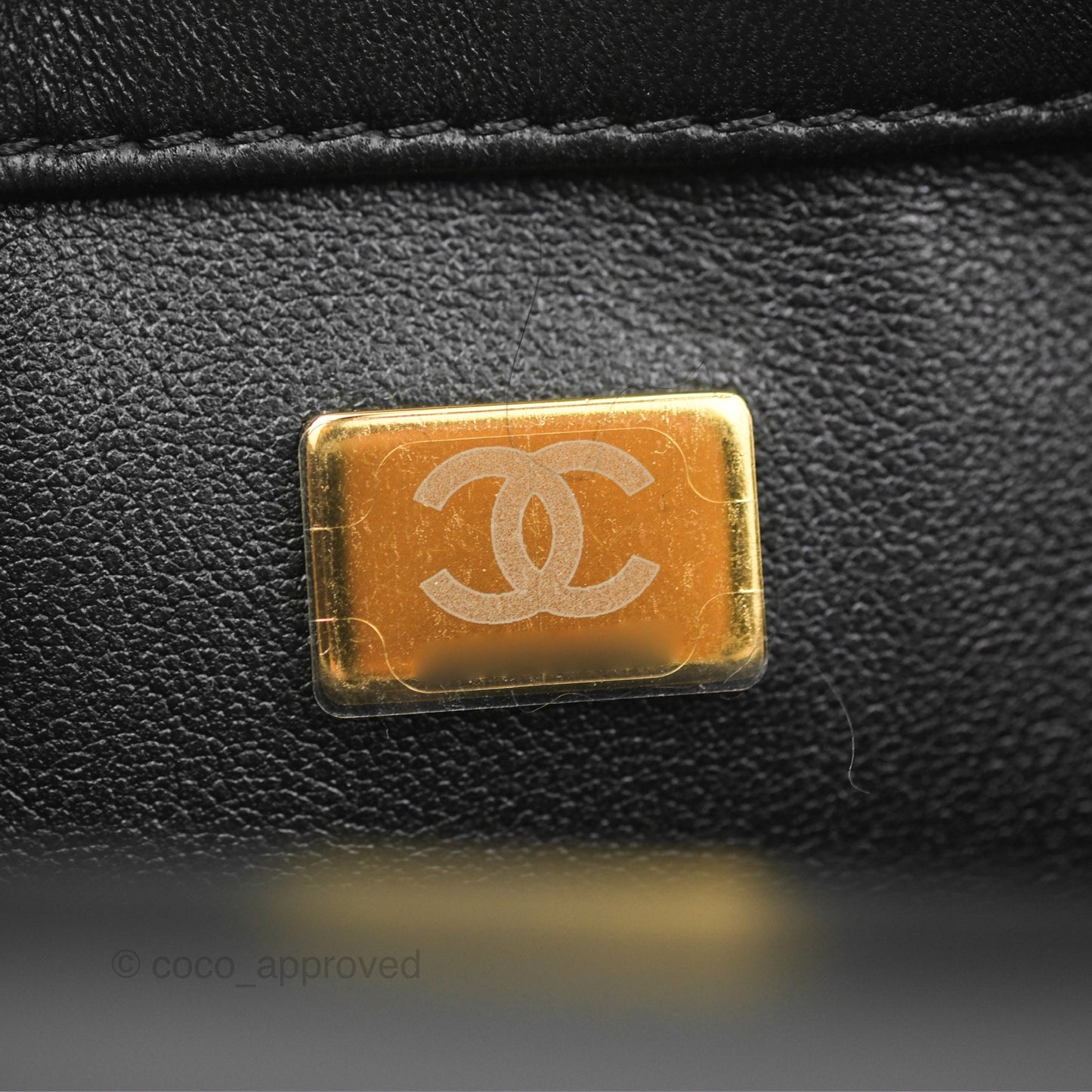Chanel Mini Flap Bag With Heart CC Charm Black Lambskin Aged Gold Hardware