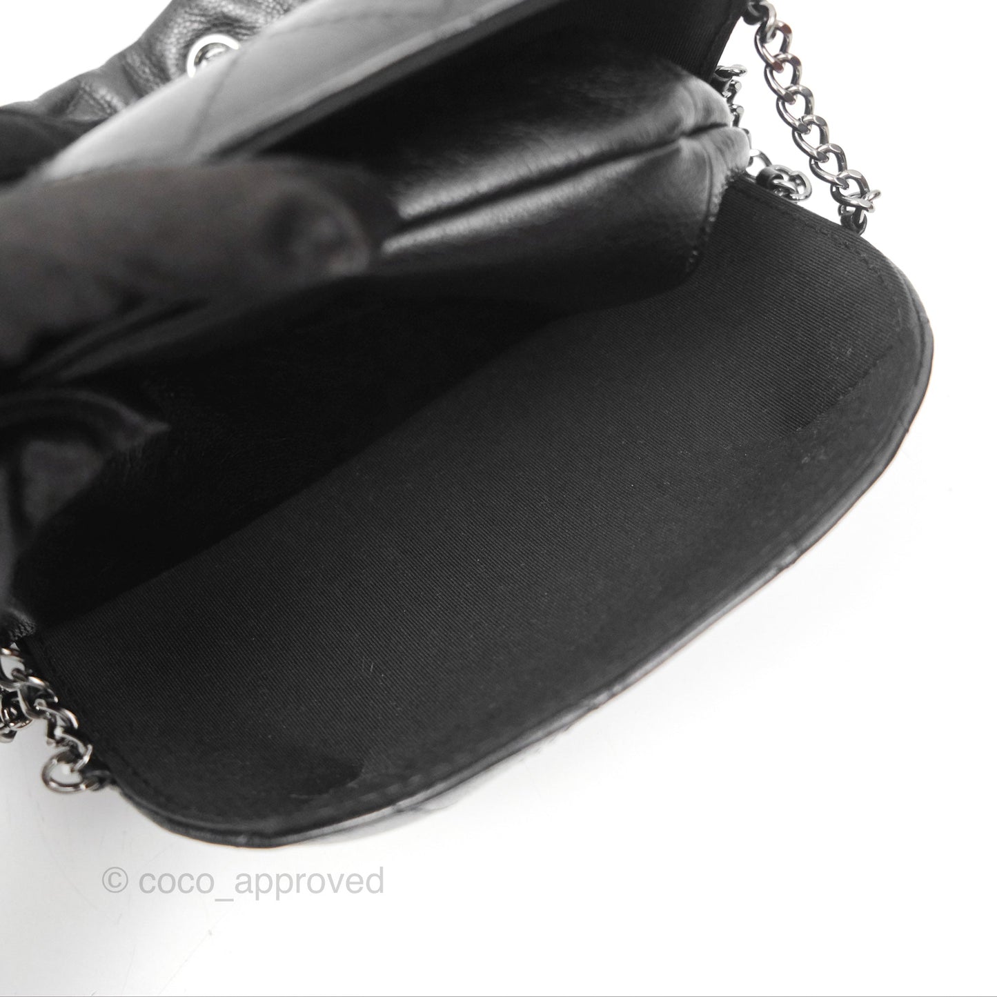 Chanel Small Gabrielle Drawstring Bucket Bag Black Aged Calfskin