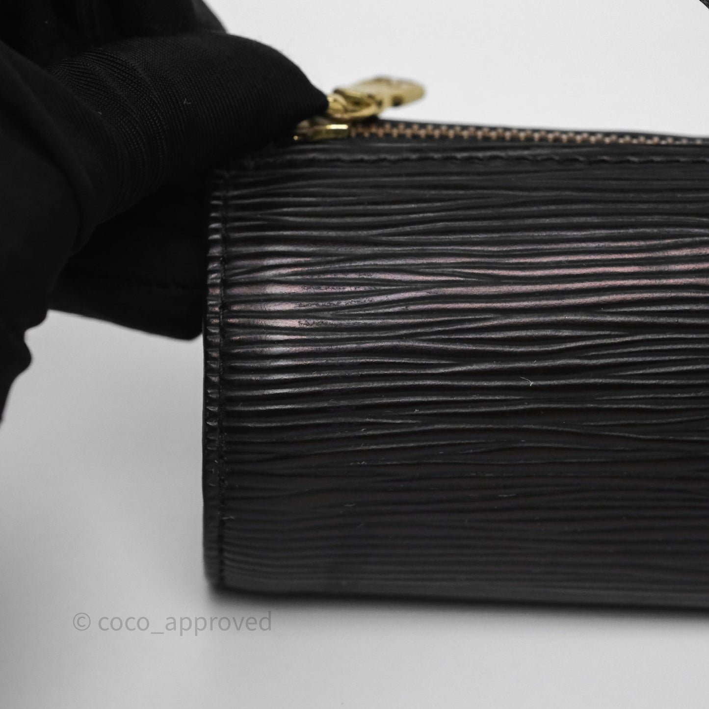 Louis Vuitton Epi Soufflot Bag Black Gold Hardware