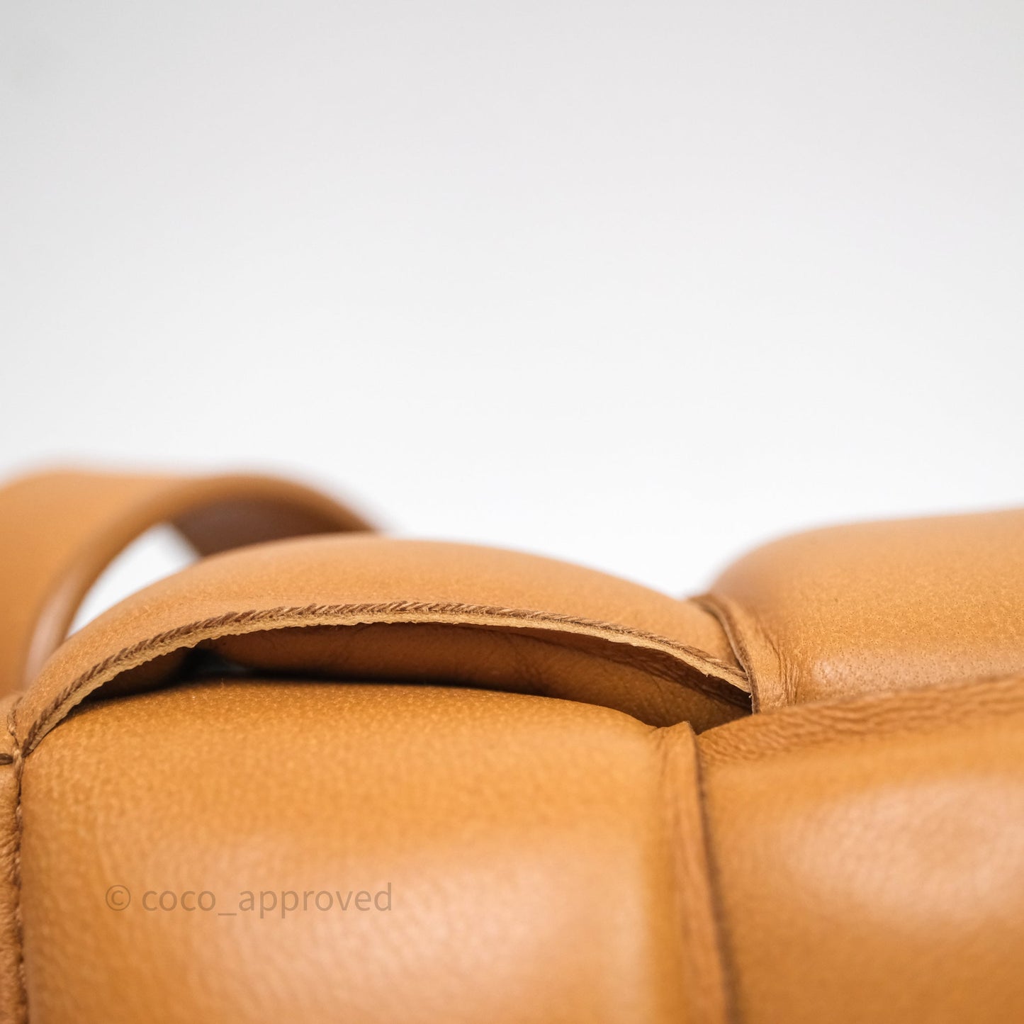 Bottega Veneta Padded Cassette Camel Lambskin
