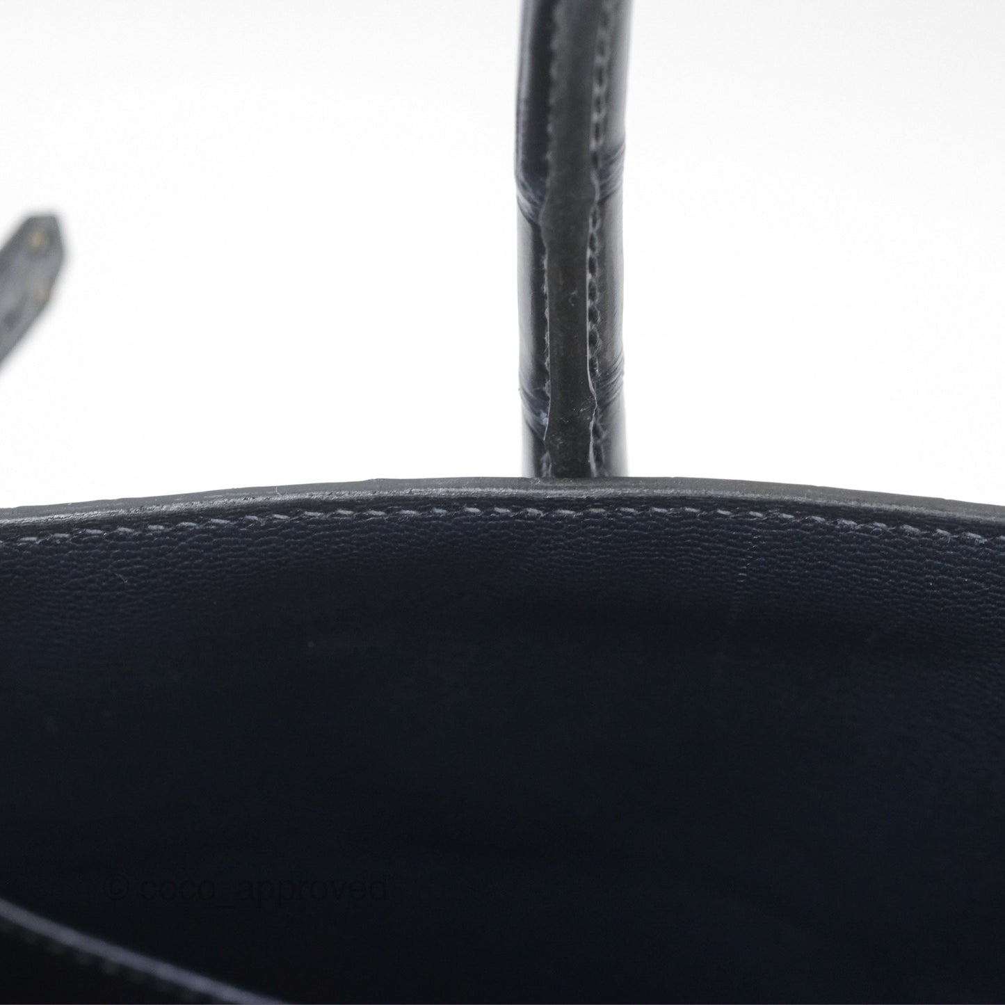 Hermès Birkin 35 Porosus Marine 78 Palladium Hardware