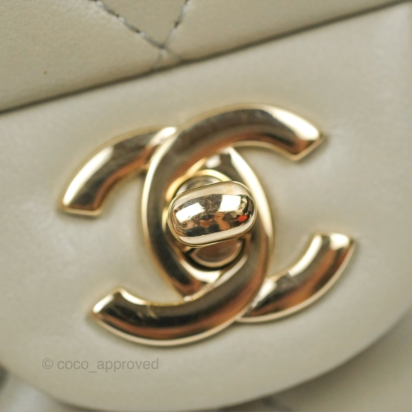 Chanel Mini Square Quilted Grey Lambskin Gold Hardware 22C