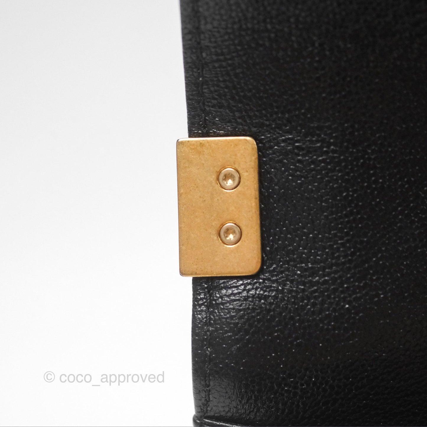 Chanel Medium Boy Chevron Black Caviar Aged Gold Hardware