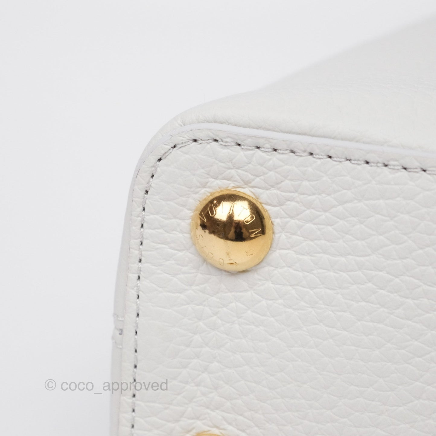 Louis Vuitton Taurillon Capucines BB Snow