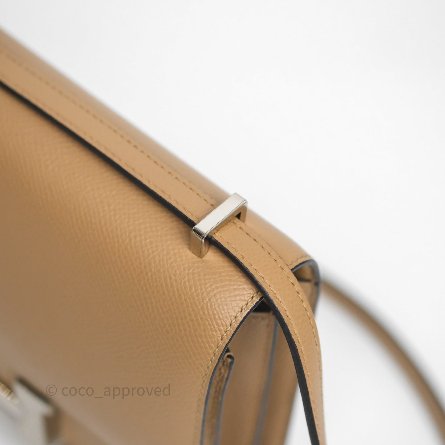 Hermès Constance Mini 18cm Chai 0M Epsom Palladium Hardware