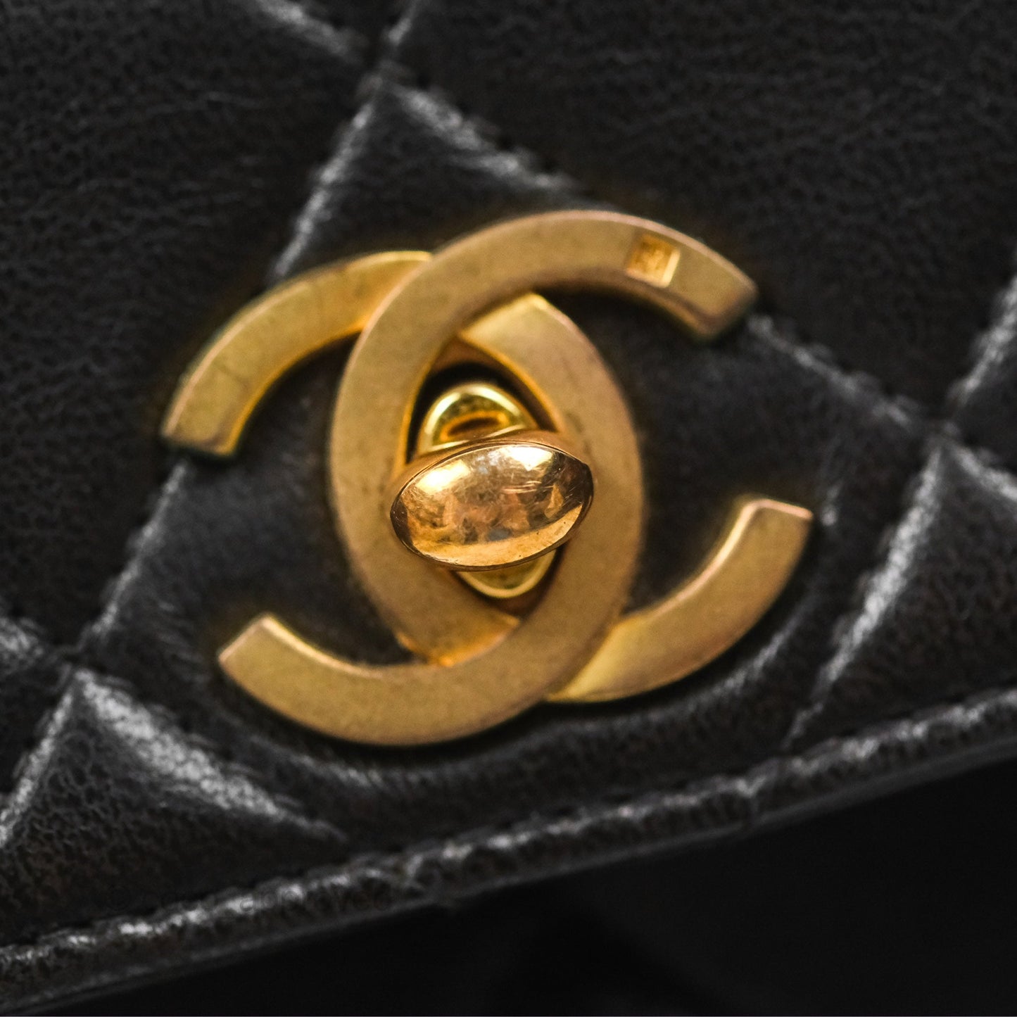 Chanel Vintage CC Duma Backpack Black Lambskin 24K Gold Hardware