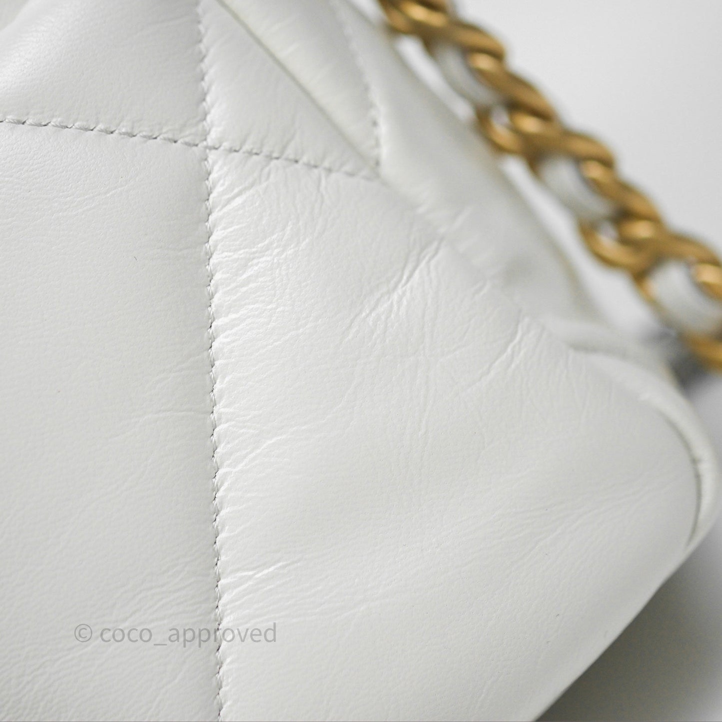 Chanel 19 Small White Mixed Hardware