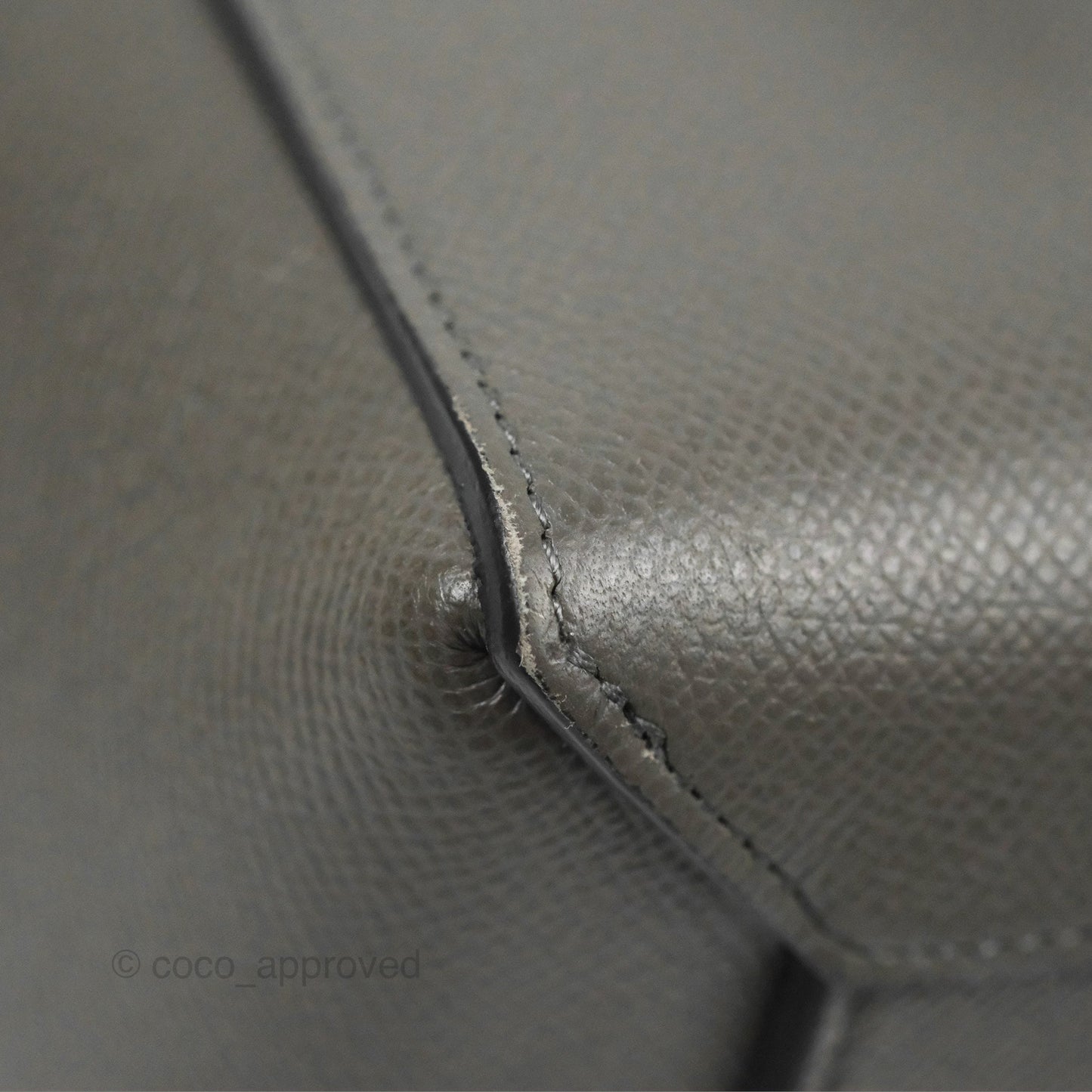 Celine Micro Belt Bag Grey Grained Calfskin Gold Hardware
