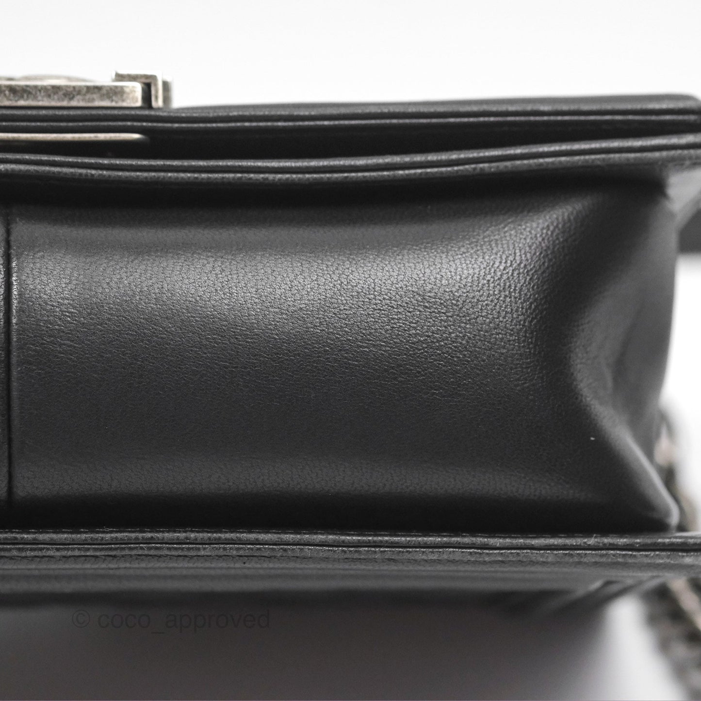 Chanel Quilted Medium Boy Black Lambskin Ruthenium Hardware