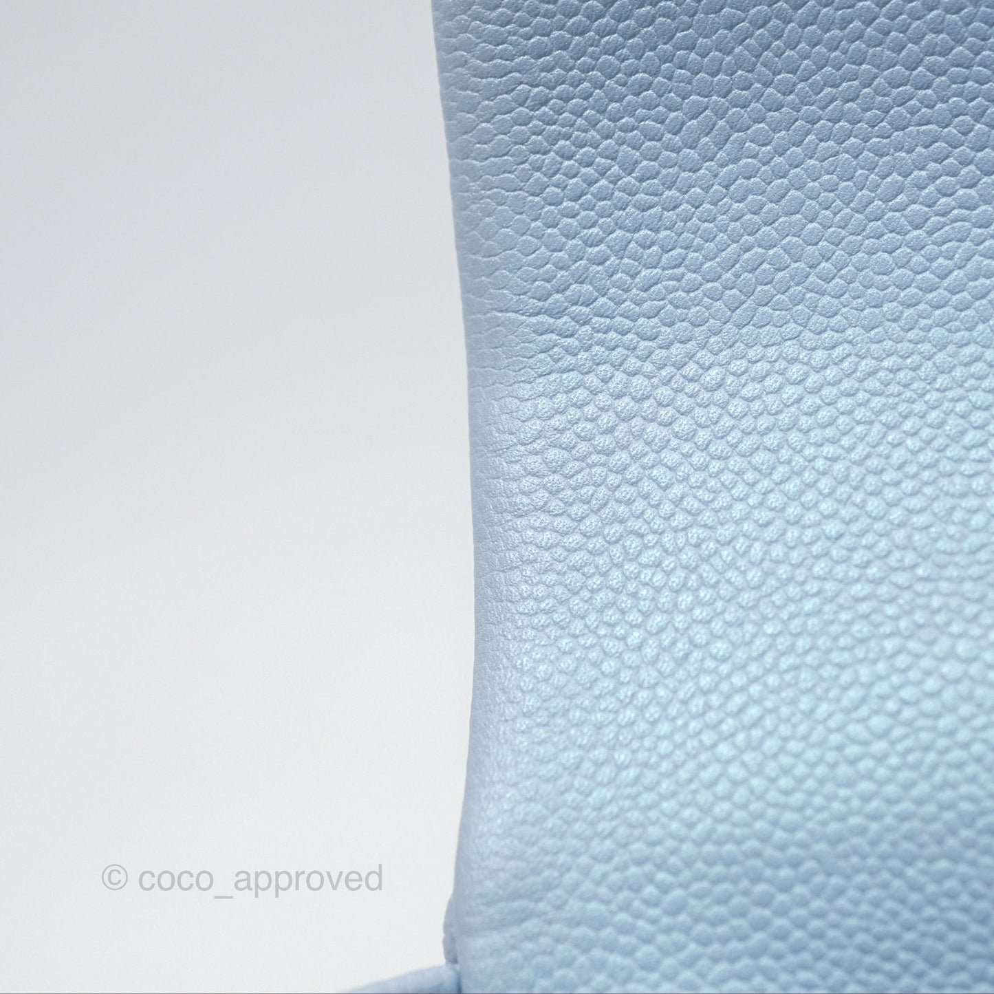 Chanel Quilted My Perfect Mini Iridescent Blue Caviar Aged Gold Hardware