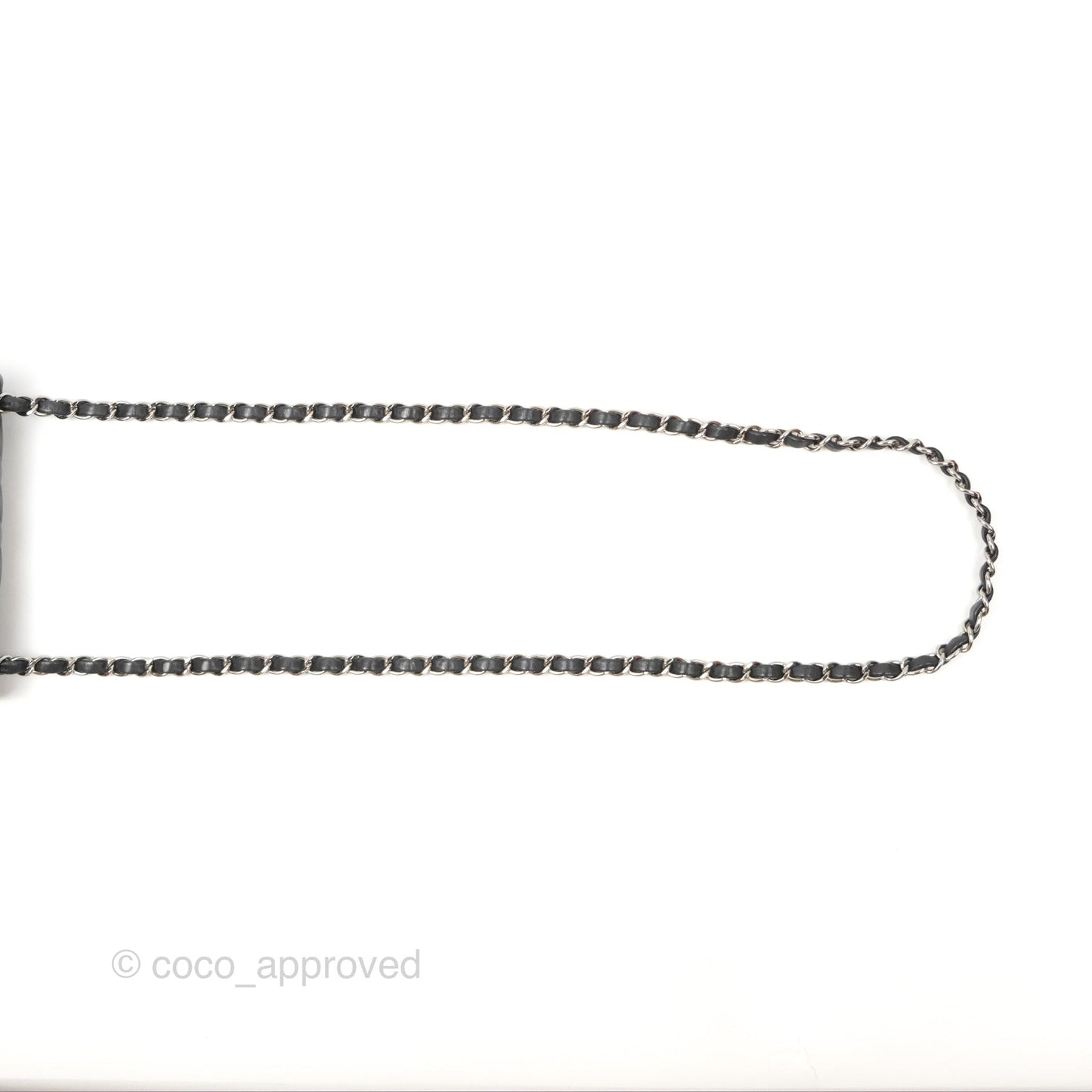 Chanel Mini Square Black Lambskin Dark Silver Hardware
