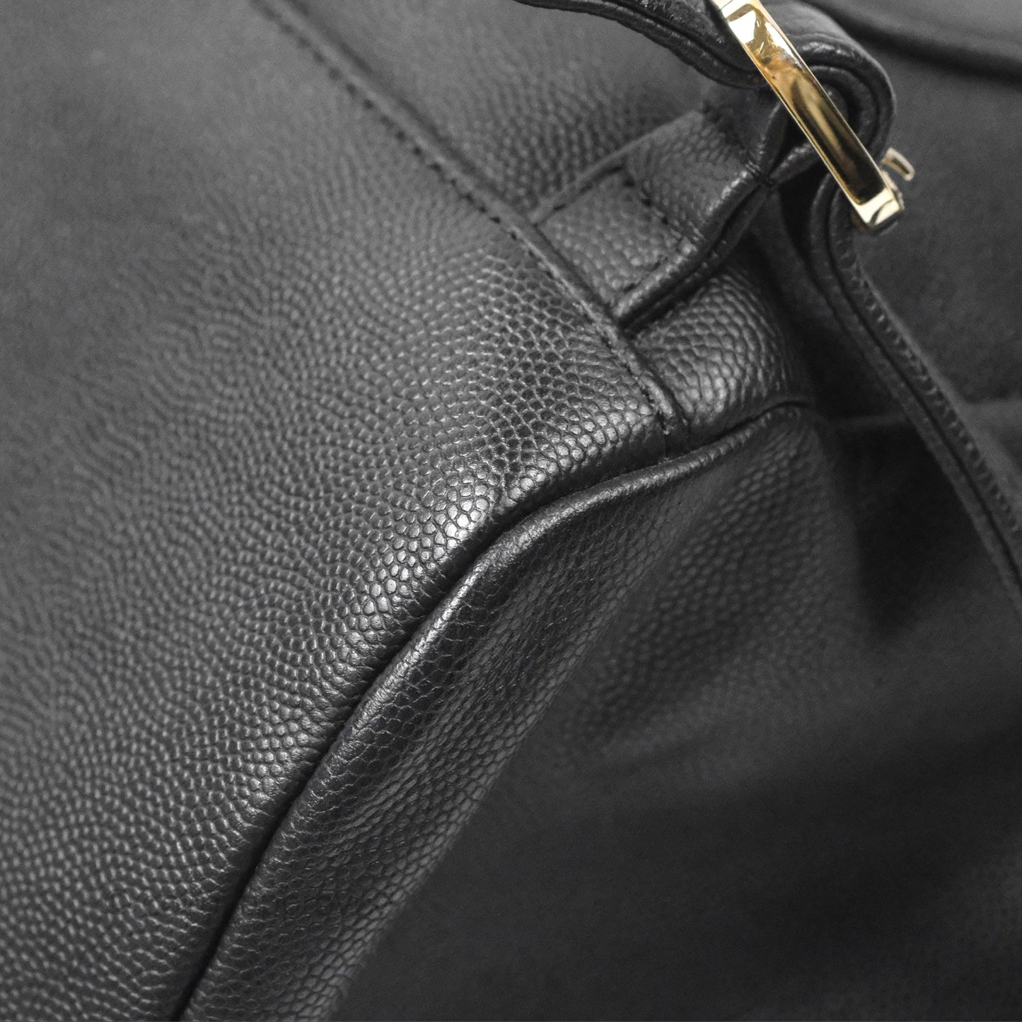 Chanel Quilted Business Affinity Backpack Black Caviar Gold Hardware