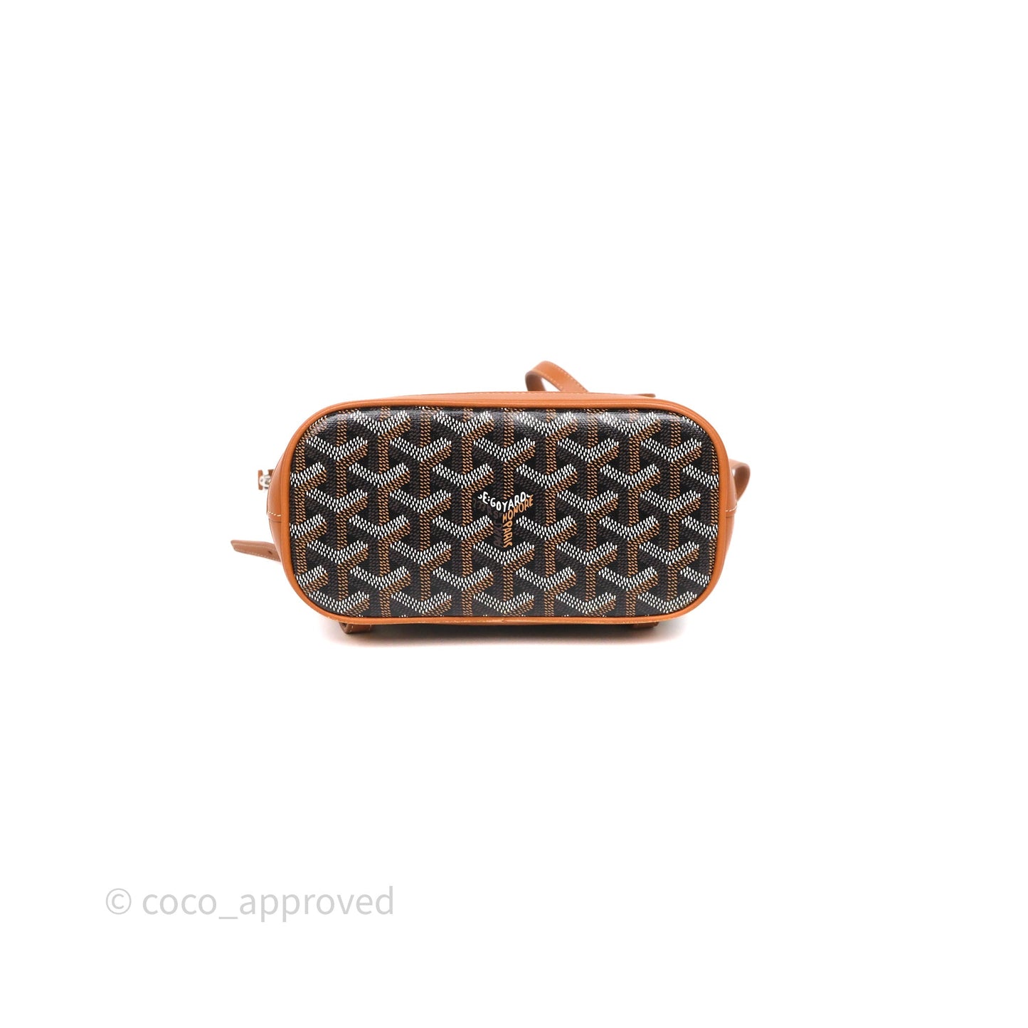 Goyard Mini Alpin Backpack Black/ Tan  Goyardine Calfskin