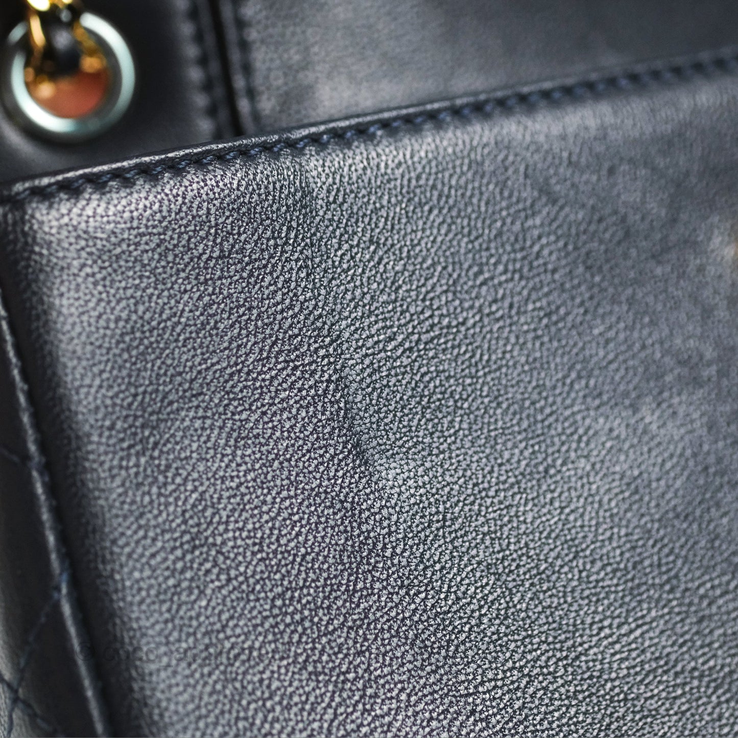 Chanel Small Vintage Mademoiselle Flap Navy Sheepskin Gold Hardware