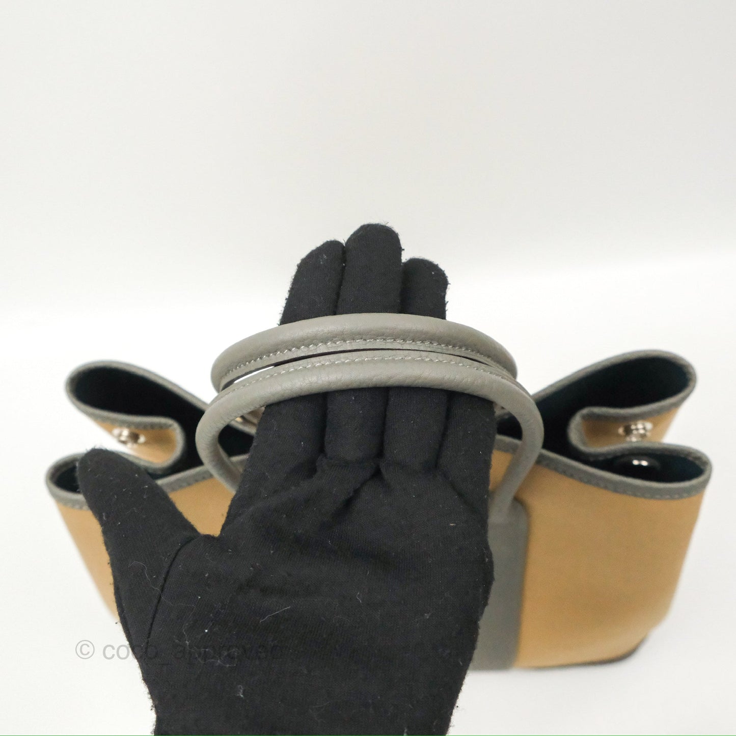 Hermes Garden Party 30 Toile Officier Trench S2 -Bleu Tempete N7  Canvas/Gris Meyer 0L Negonda