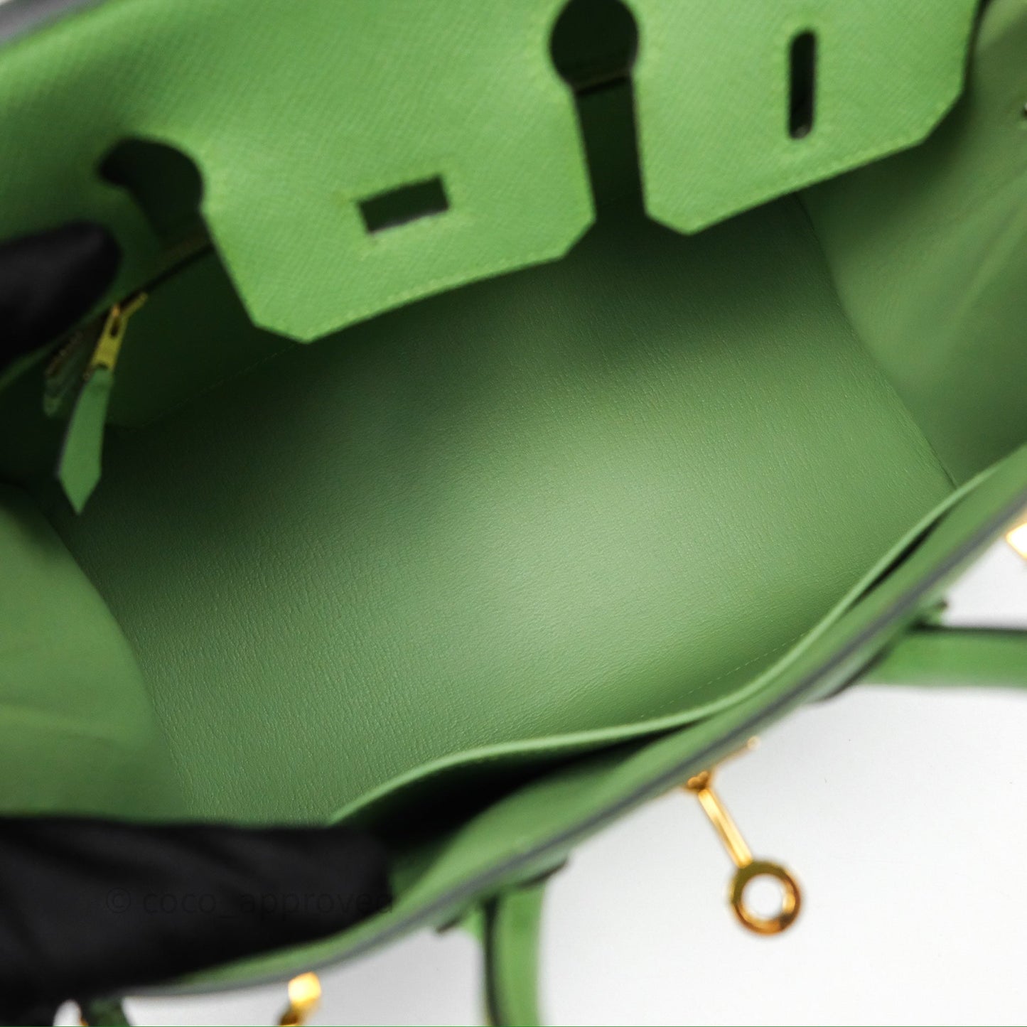 Hermès Birkin 25 Sellier Vert Criquet 3I Epsom Gold Hardware