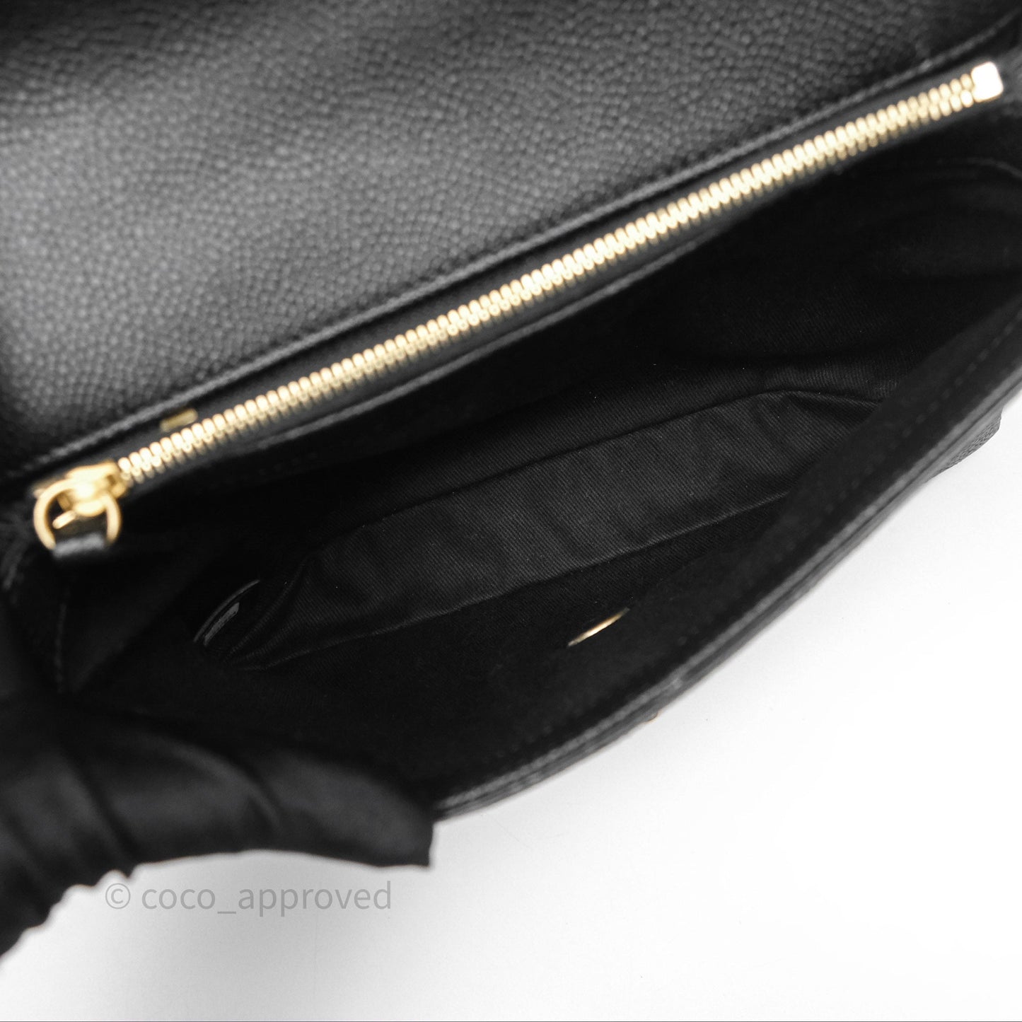 Chanel Small Chic Affinity Grained Calfskin Black Aged Gold Hardware