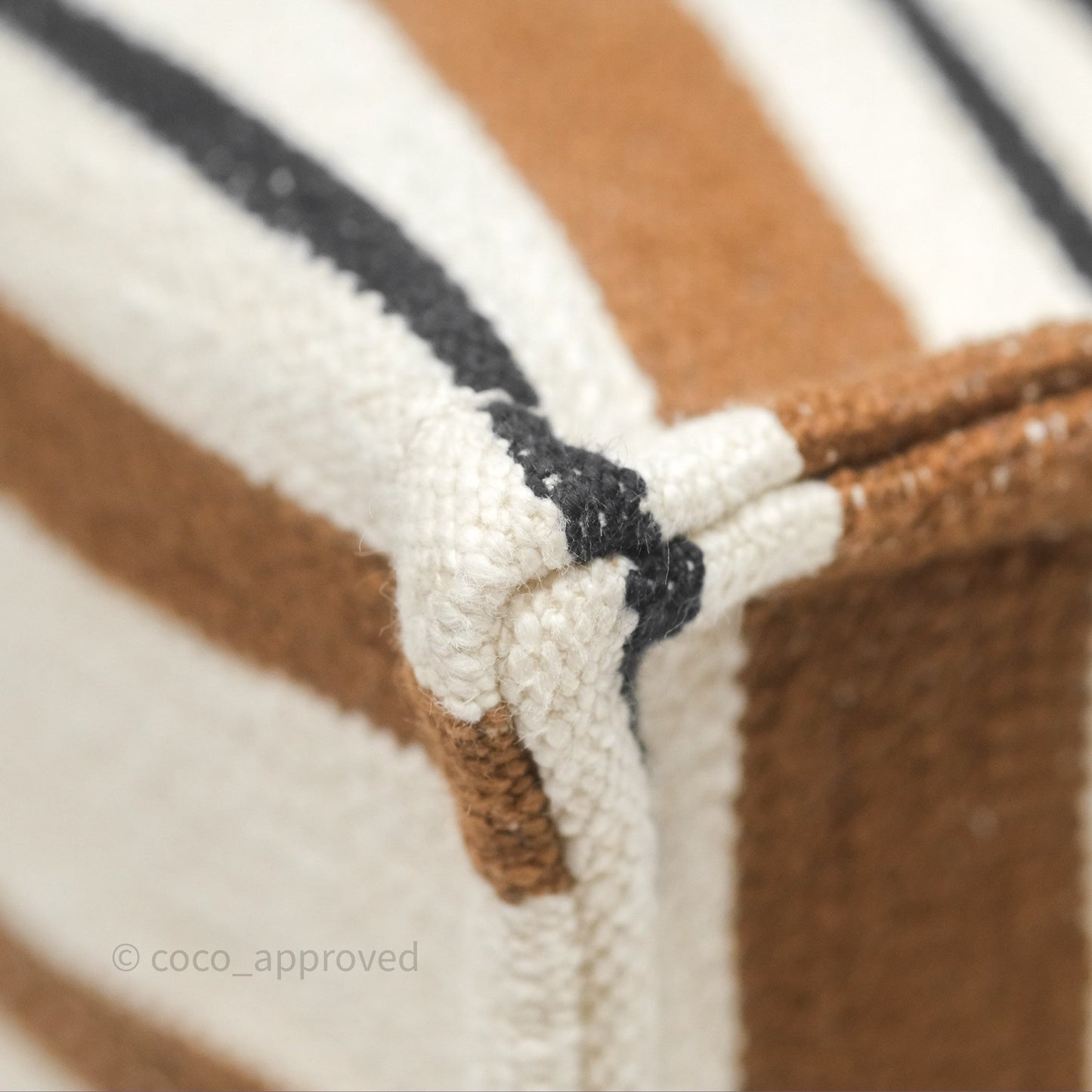Celine Small Cabas Thais Striped Textile Bag Canvas