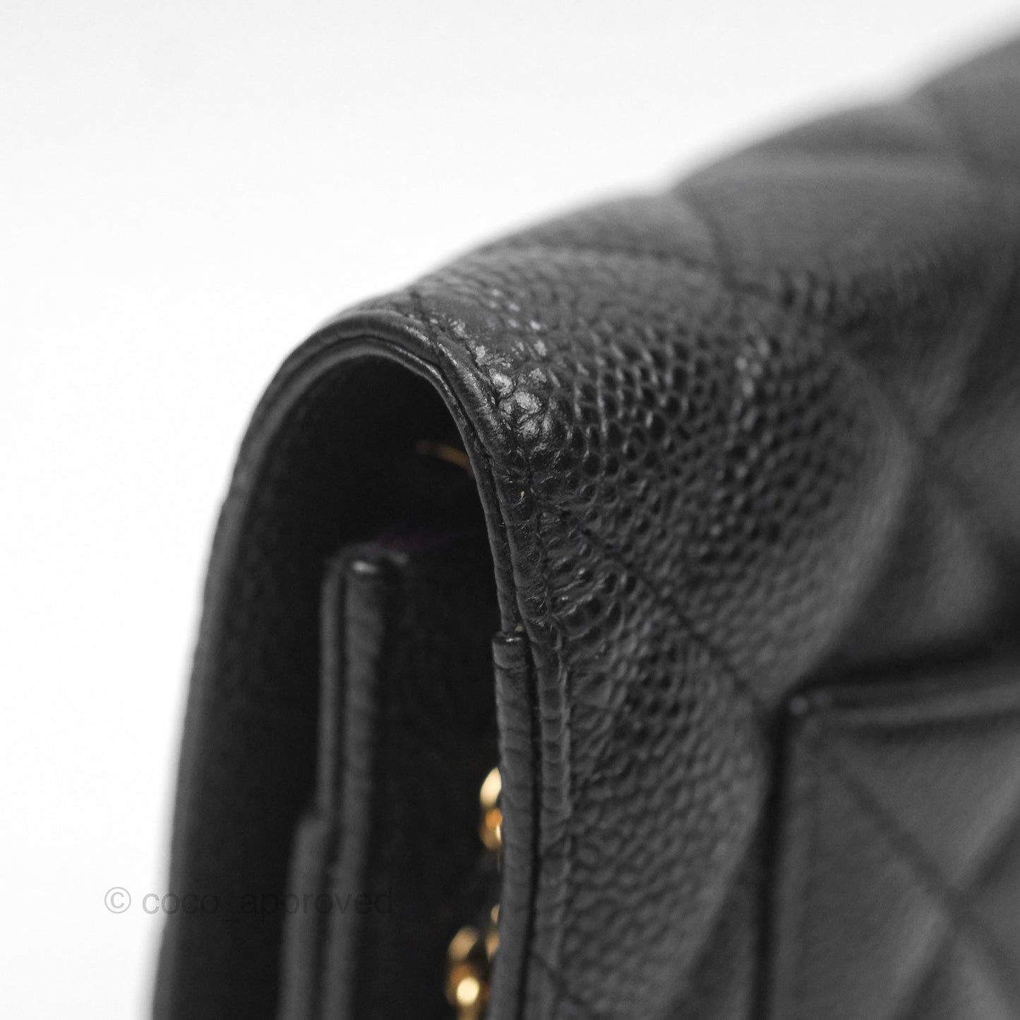 Chanel Classic Wallet On Chain WOC Quilted Black Caviar Gold Hardware