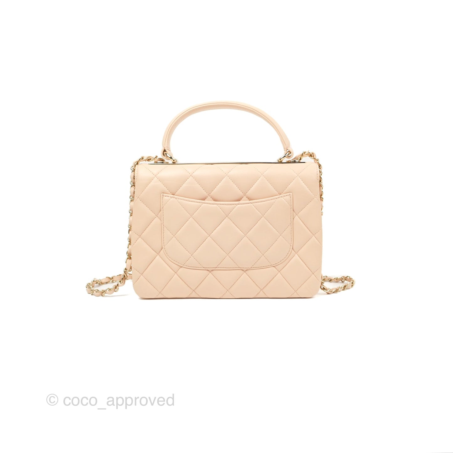 Chanel Small Trendy CC Light Beige Pink Lambskin Gold Hardware