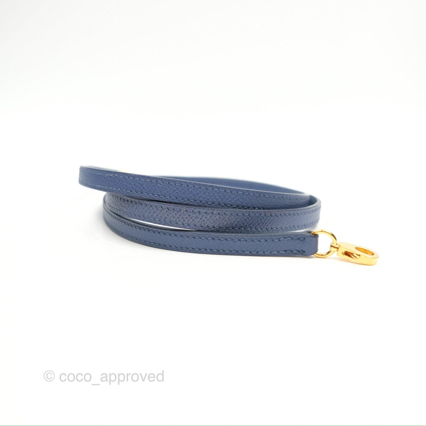 Hermès Mini Kelly II Bleu Brighton Epsom Gold Hardware