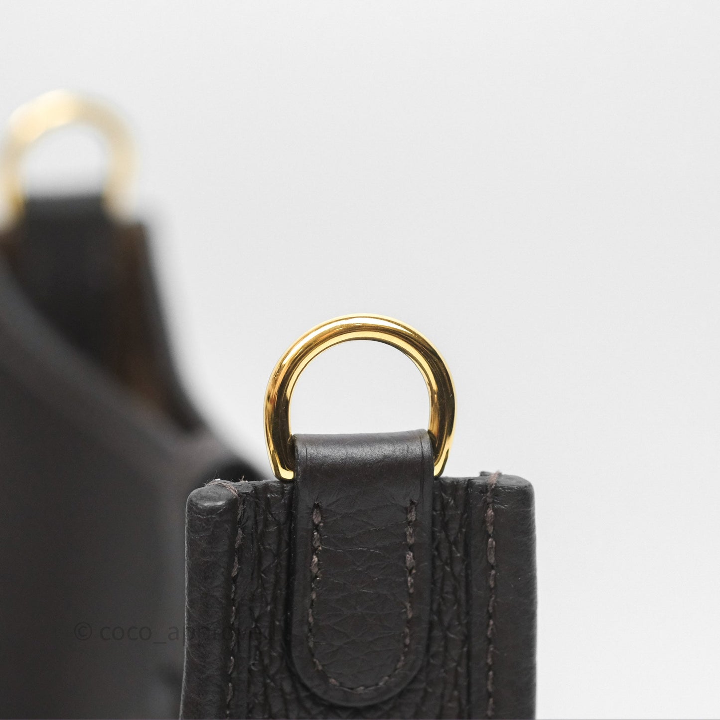 Hermès Mini Evelyne 16 Ebene 46 Clemence Gold Hardware