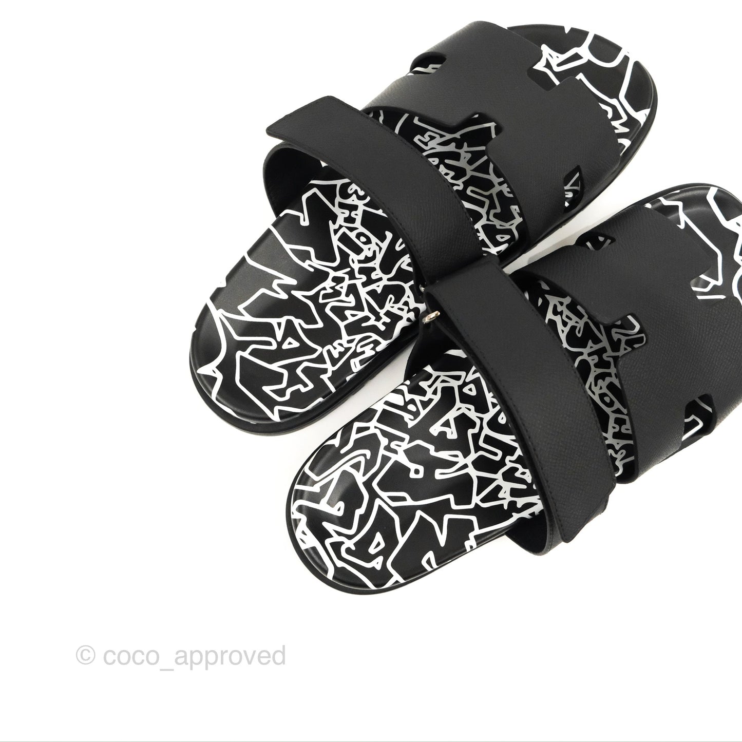 Hermès Chypre Sandal 'Graff Hermes' Black Epsom