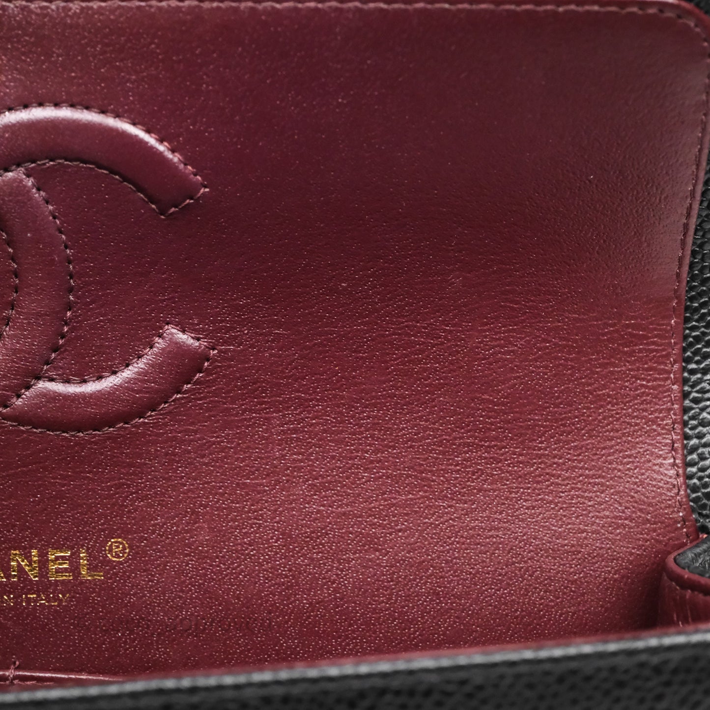 Chanel Classic M/L Medium Flap Quilted Black Caviar Gold Hardware